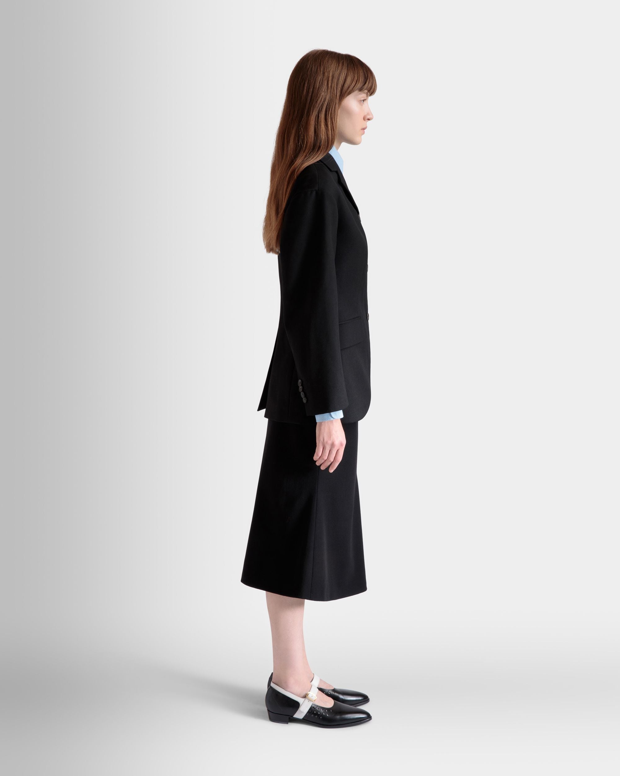 Bally Global - Blazer En Laine Noire - Noir