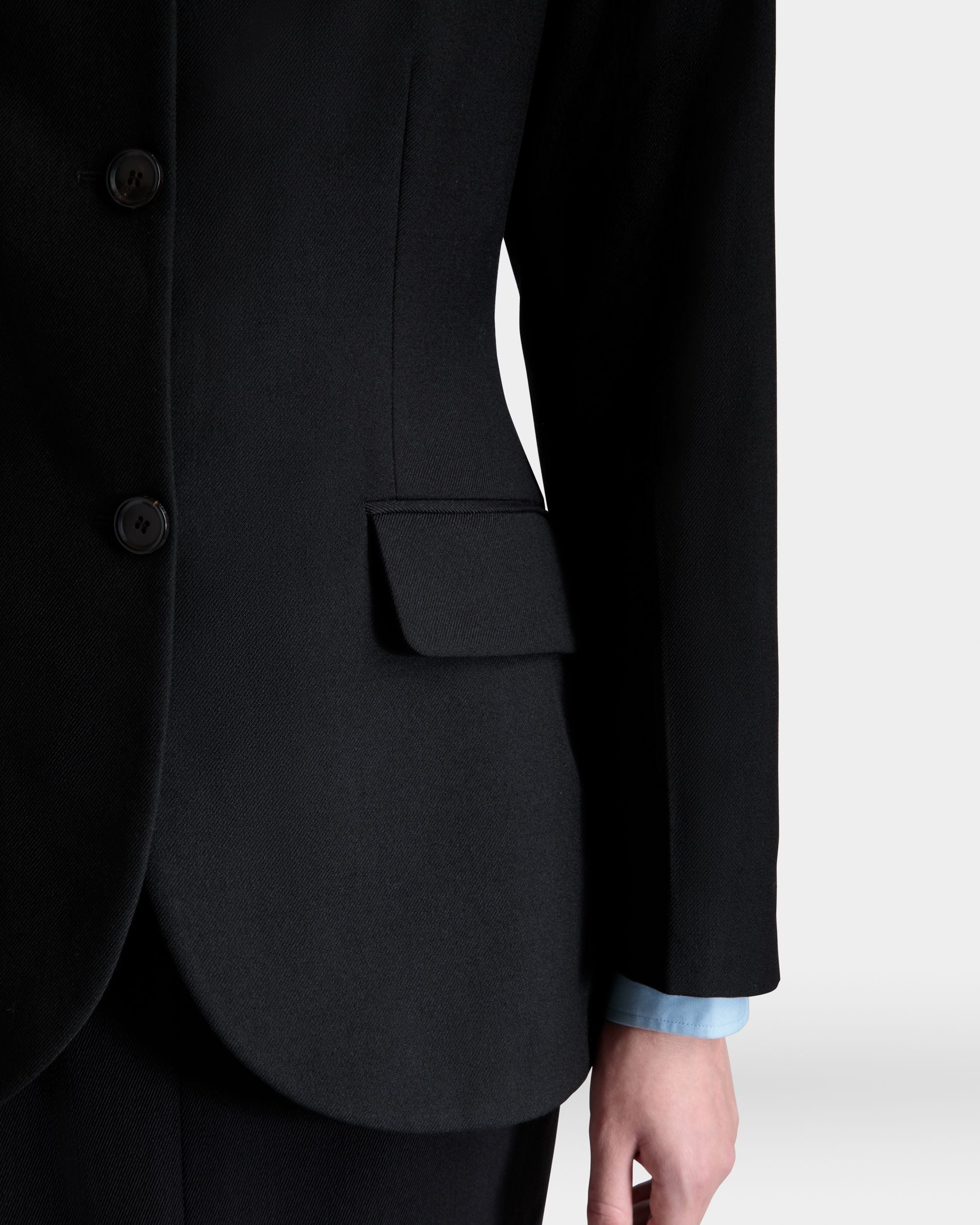 Bally Global - Blazer En Laine Noire - Noir