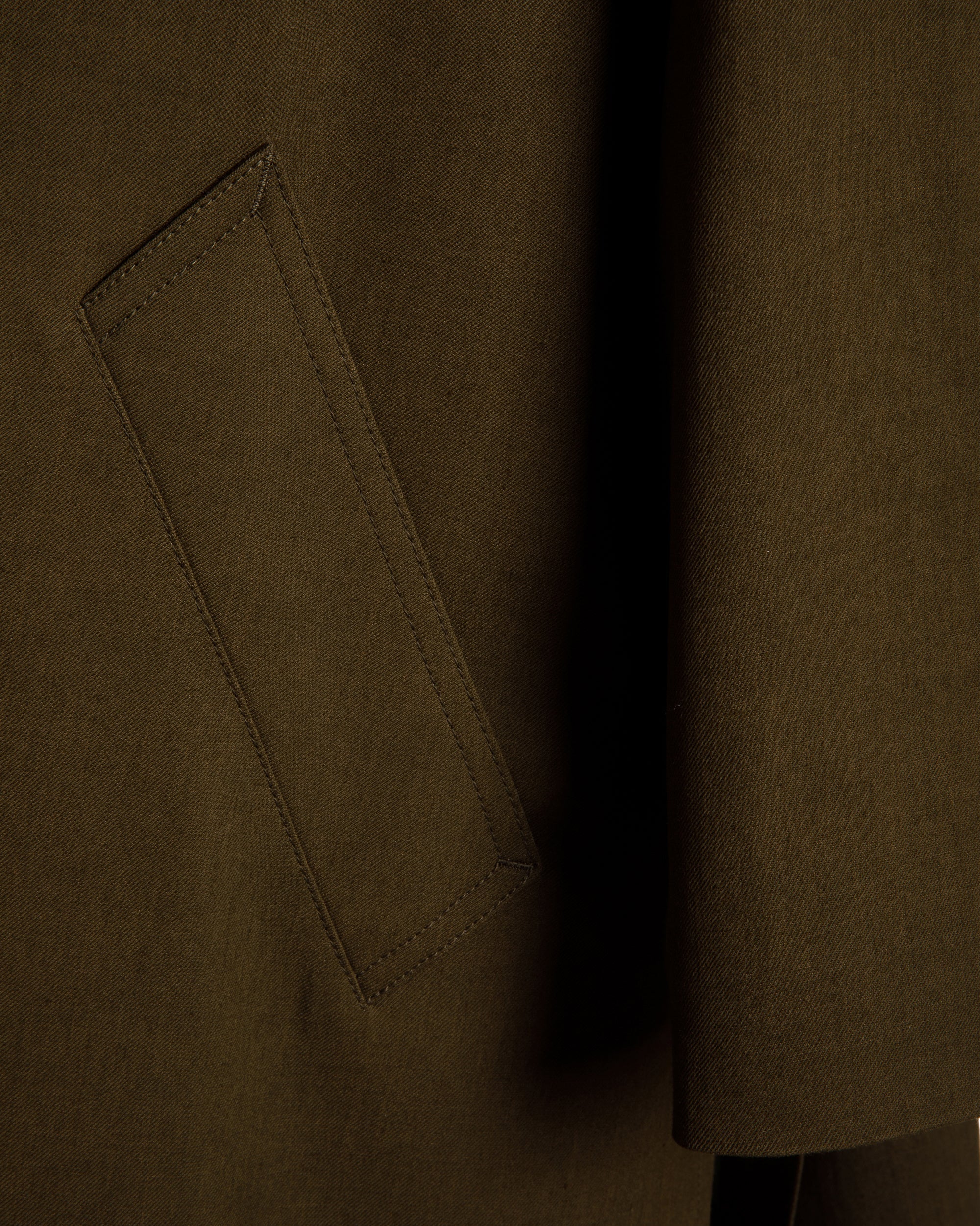 Bally Global - Abrigo De Gabardina Fluida Military Green - Verde