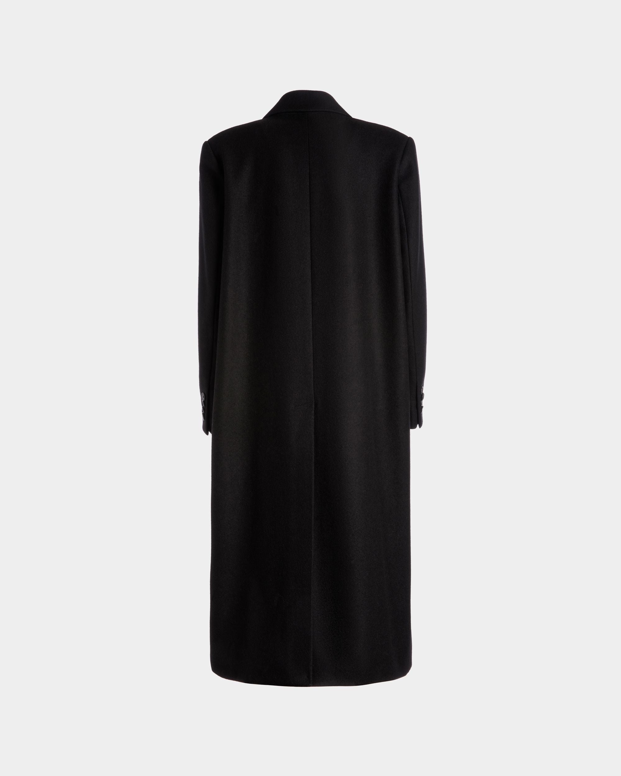 Bally Global - Single-Breasted Coat In Black Wool Blend - Black
