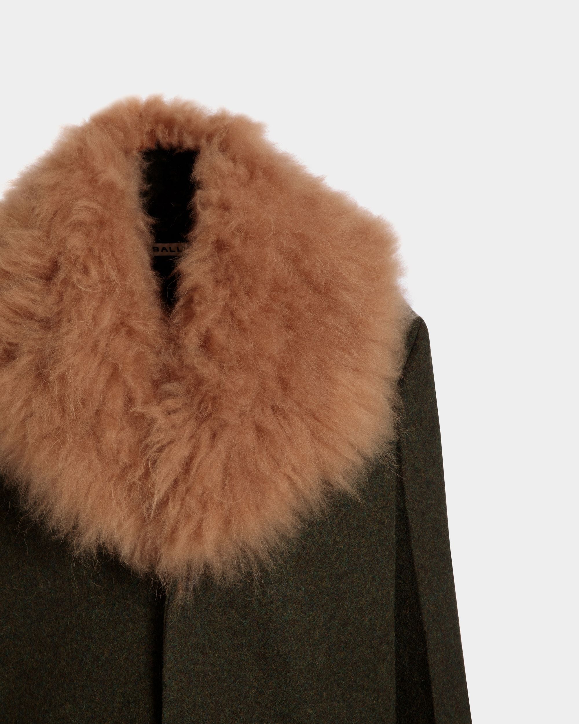 Bally Global - Single-Breasted Coat In Dark Green Wool - Green