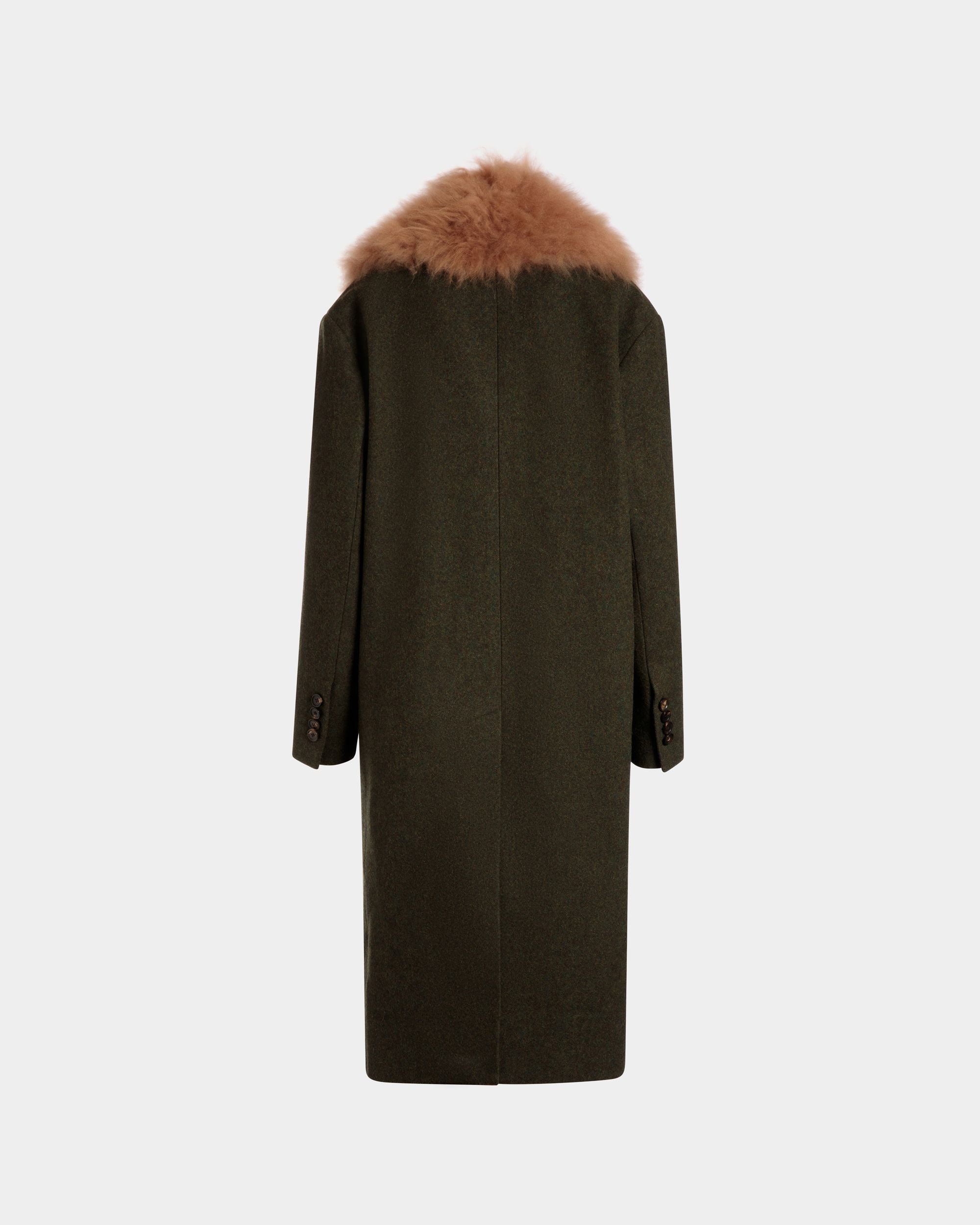 Bally Global - Single-Breasted Coat In Dark Green Wool - Green