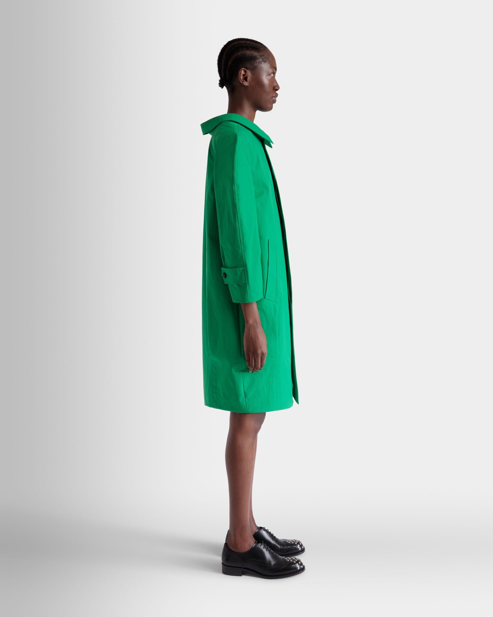 Bally Global - Coat in Emerald Green Polyester - Green