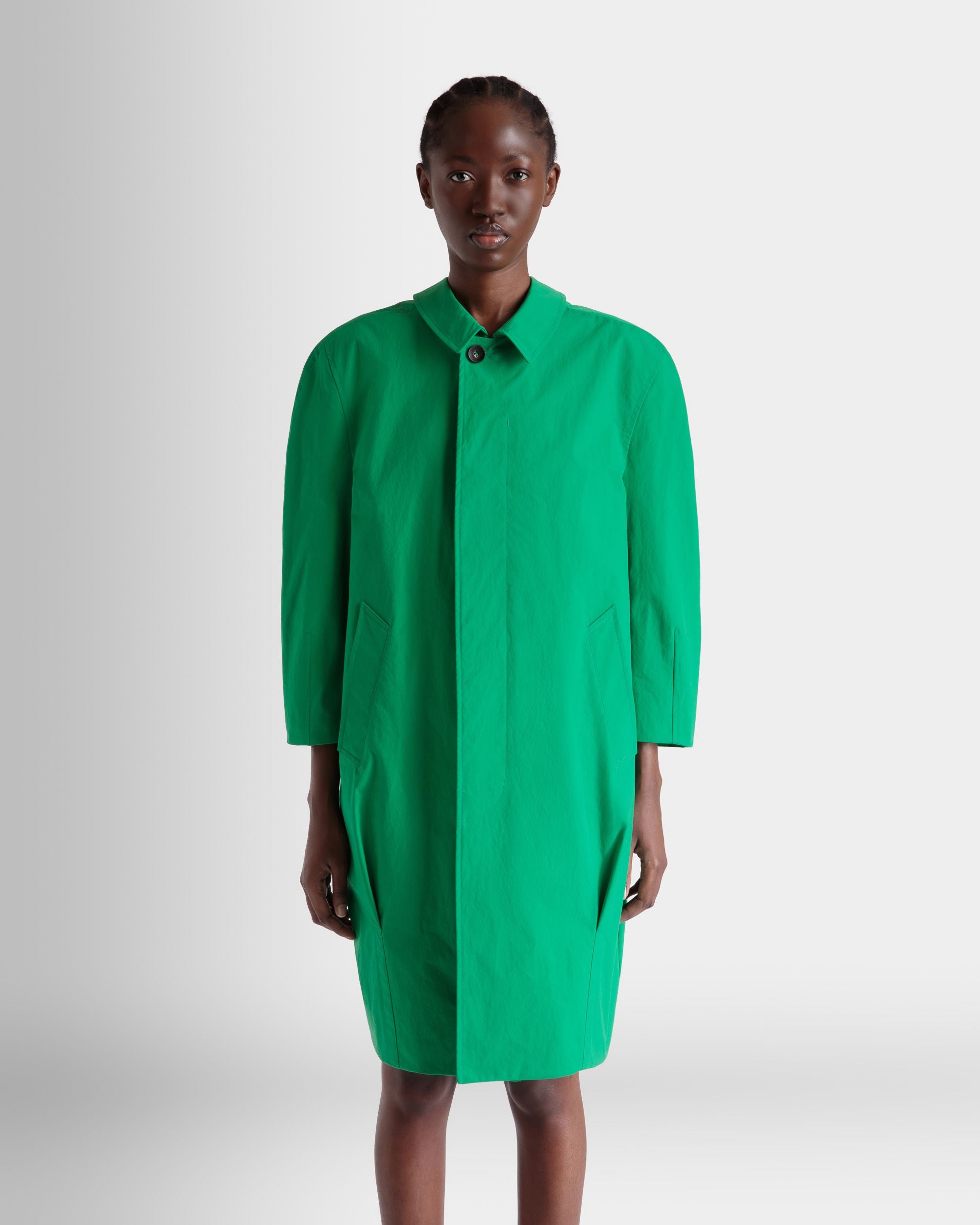 Bally Global - Coat in Emerald Green Polyester - Green
