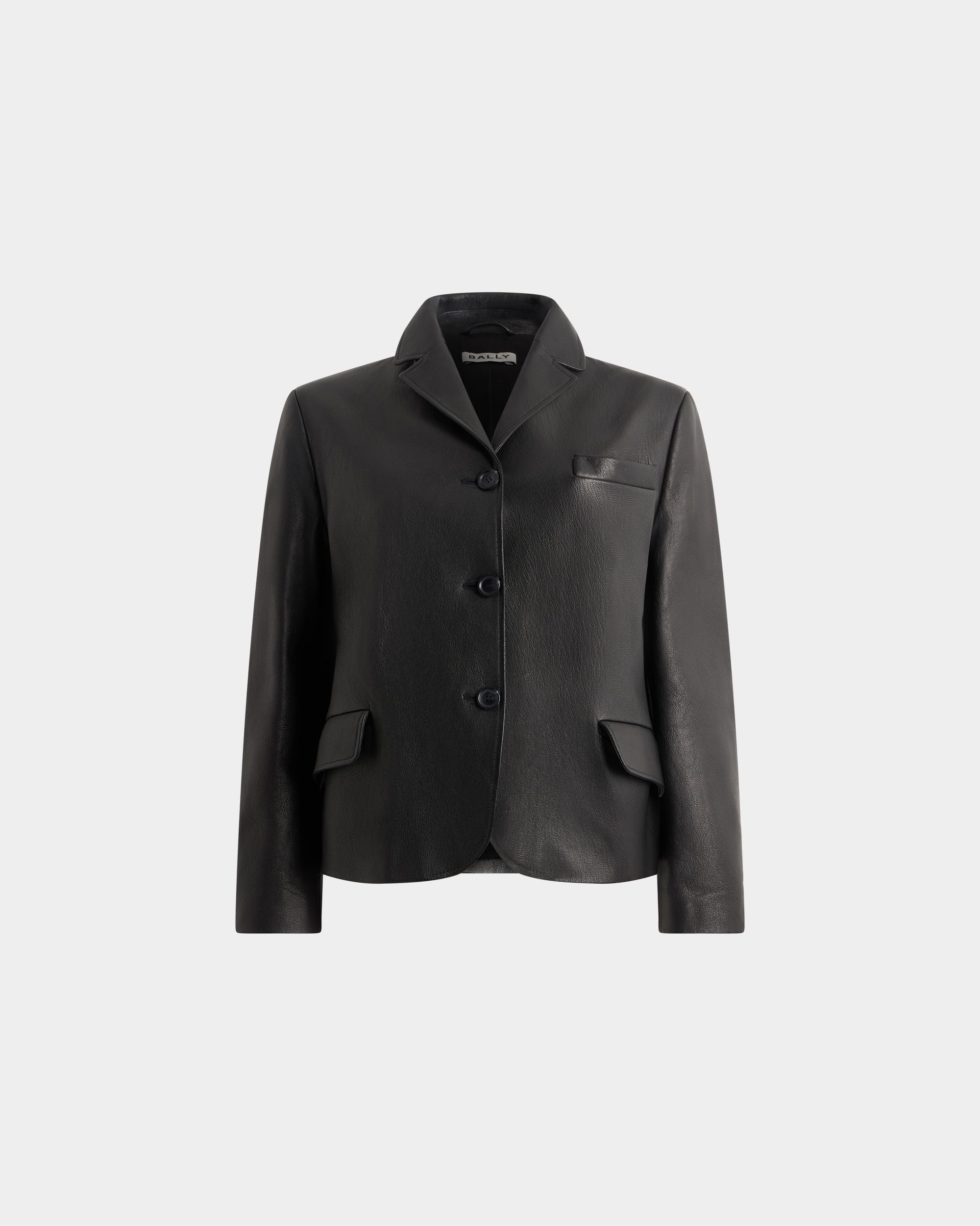 Bally Global - Blazer En Cuir Noir - Noir