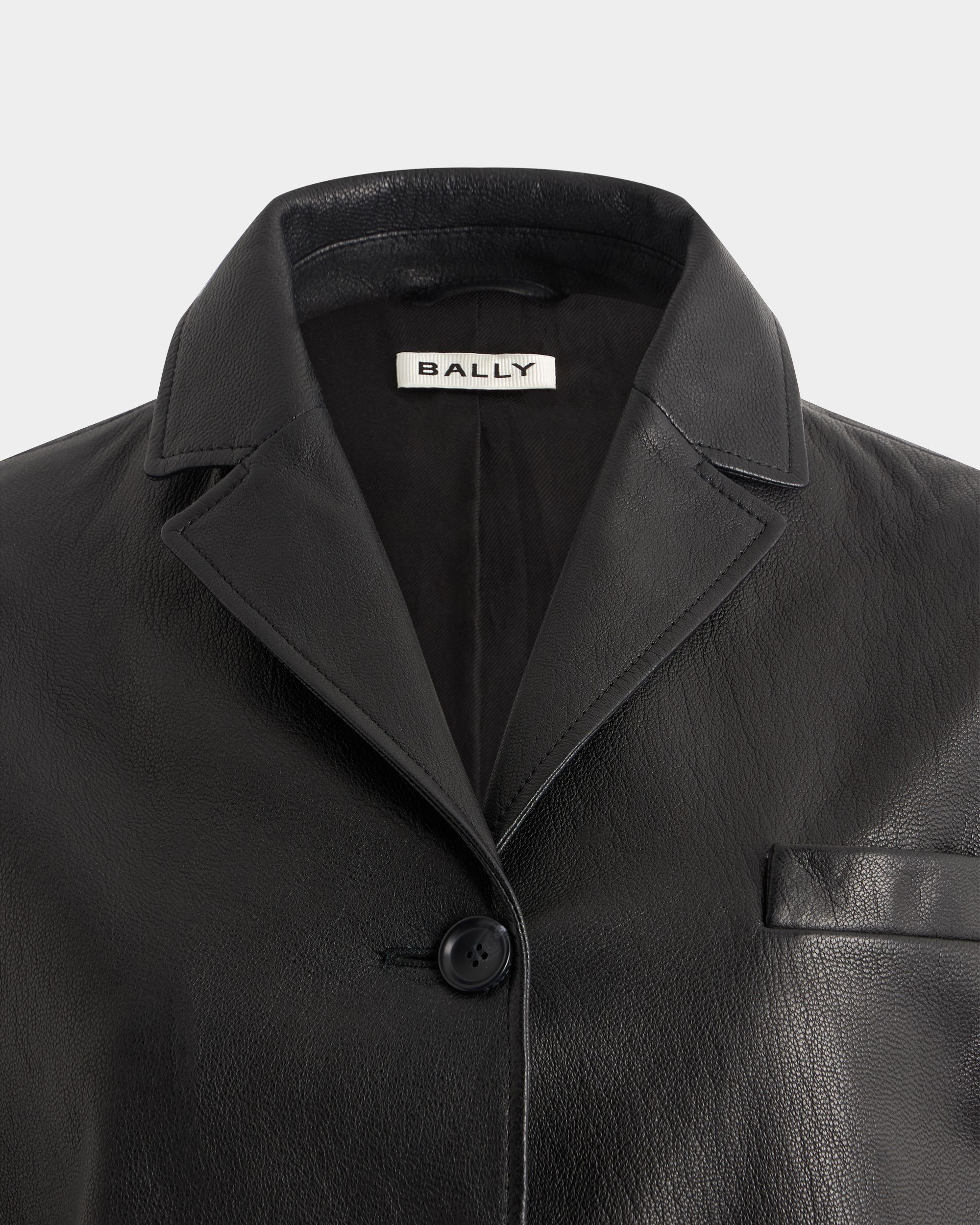 Bally Global - Blazer En Cuir Noir - Noir