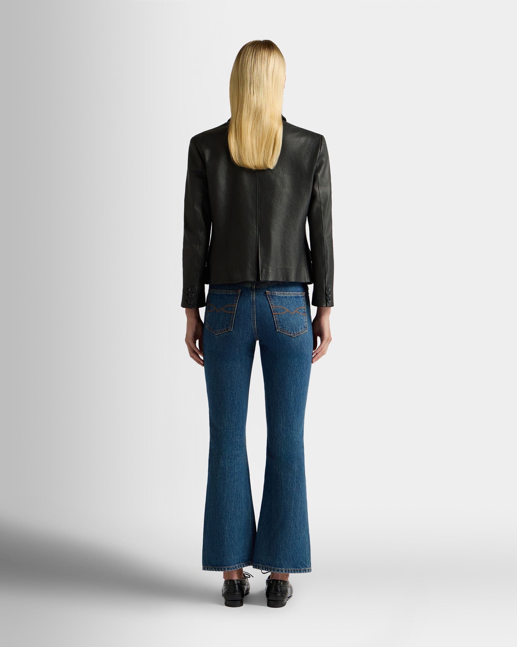 Bally Global - Blazer En Cuir Noir - Noir