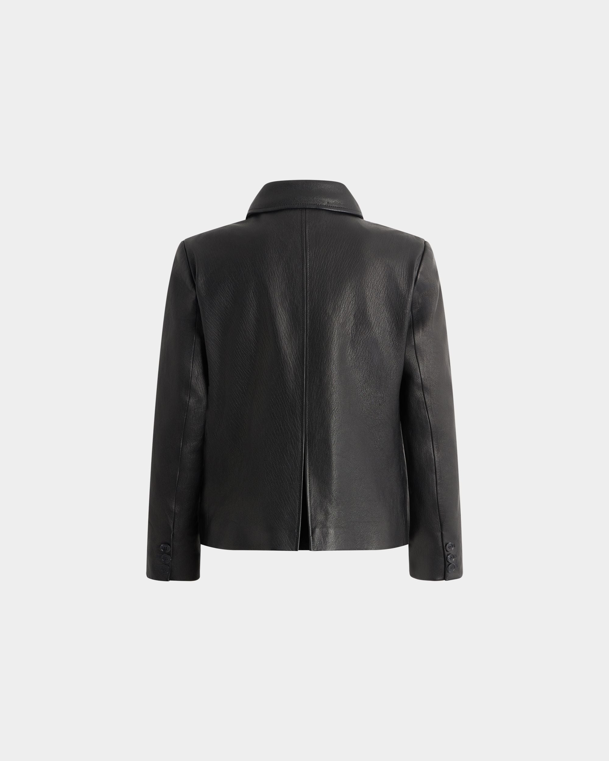 Bally Global - Blazer En Cuir Noir - Noir