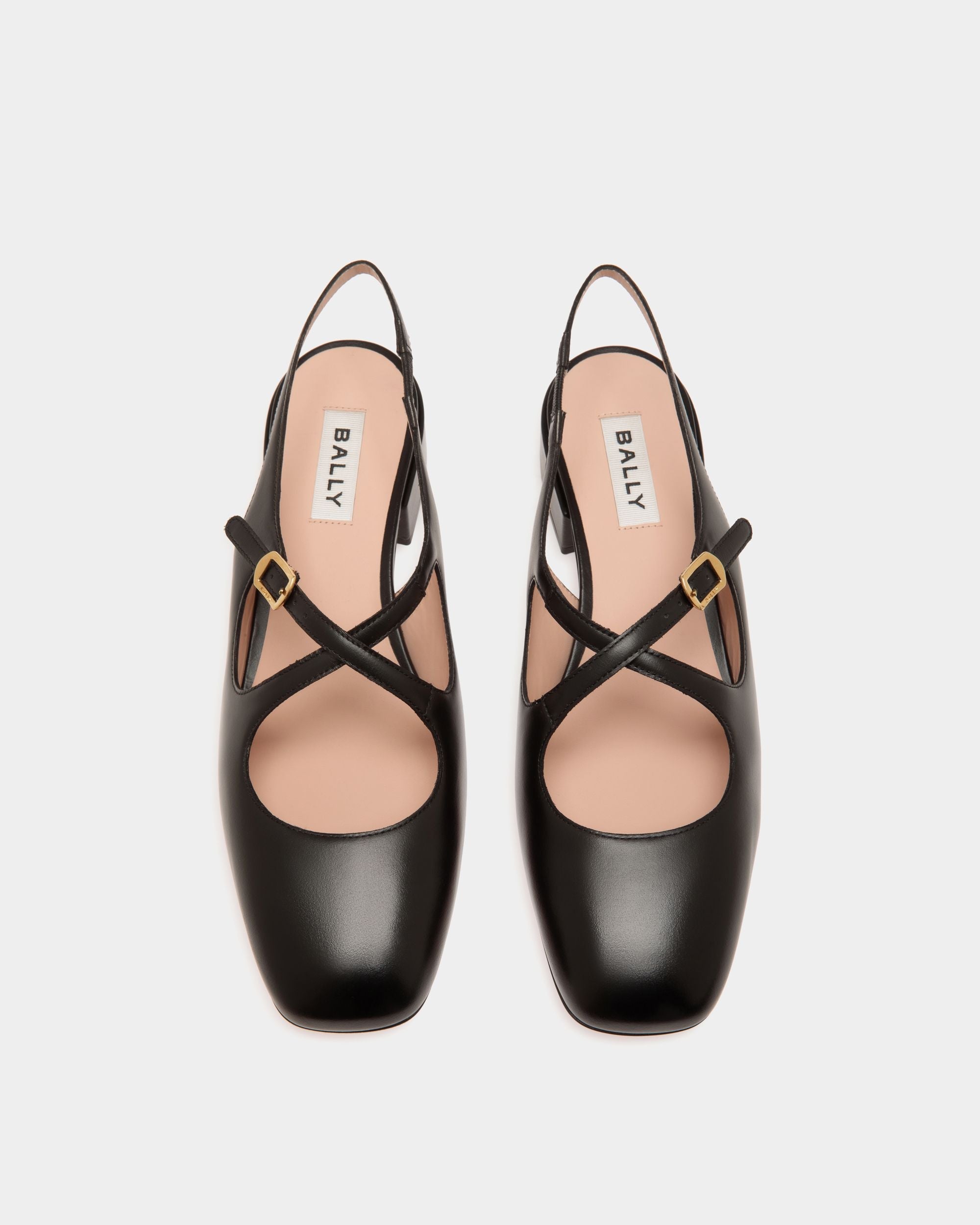 Bally Global - Zapato De Salón Destalonado Ballyrina De Piel Negra - Negro