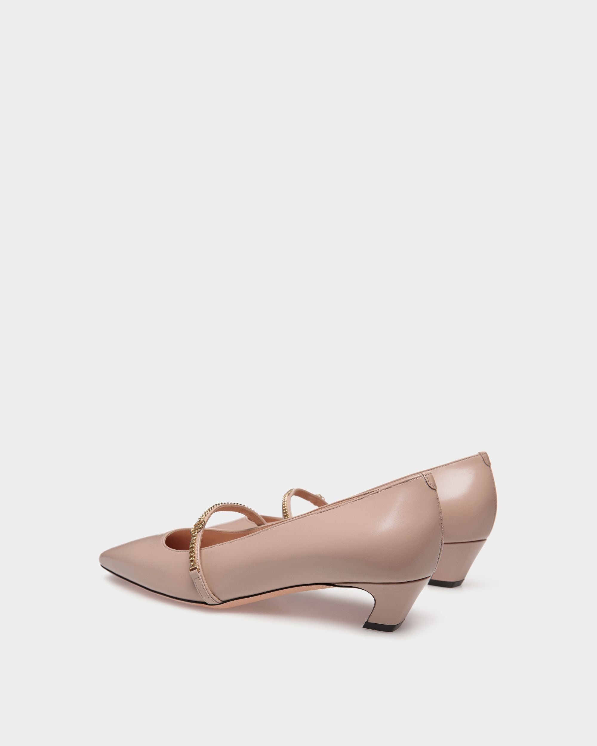 Bally Global - Sylt Mary-Jane Pump In Light Beige Brushed Leather - Beige