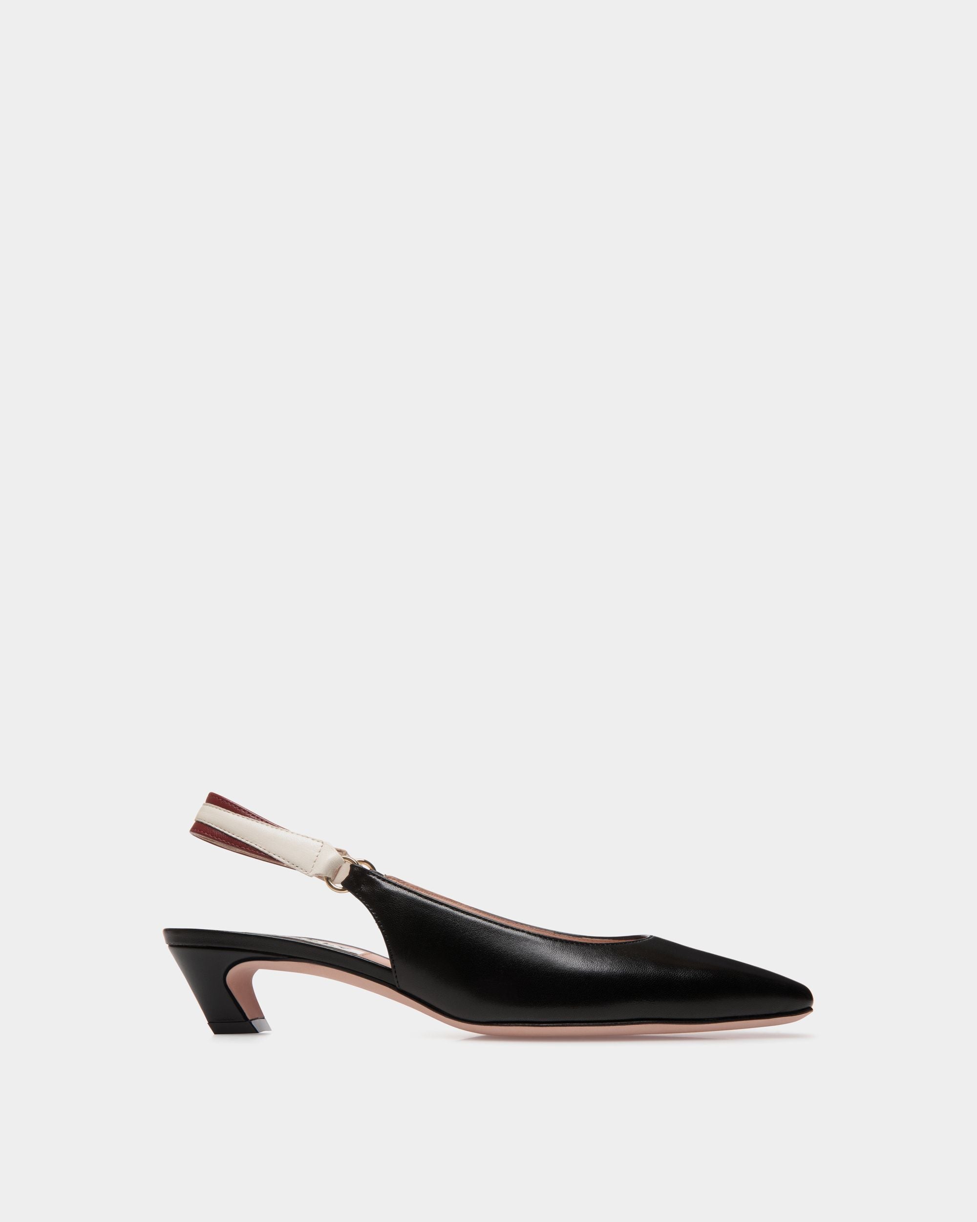 Bally Global - Zapato De Salón Destalonado Sylt De Napa Negra - Negro