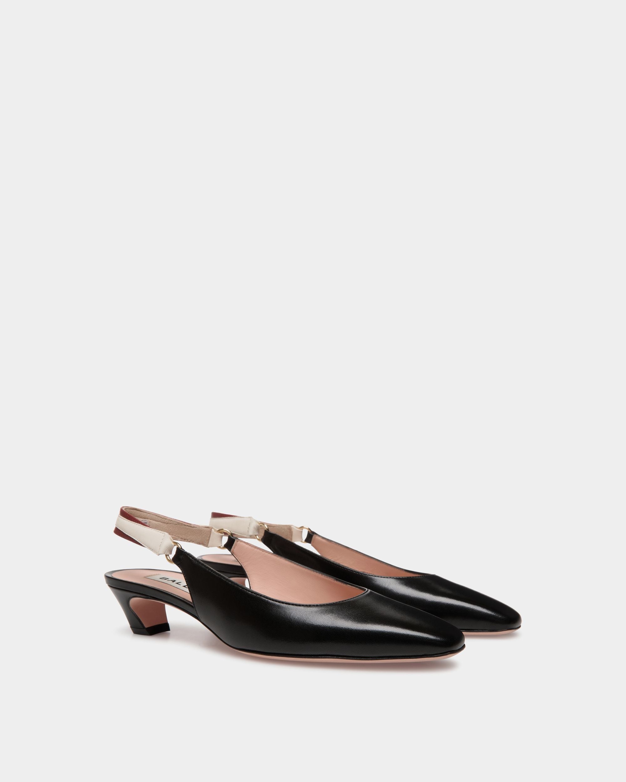 Bally Global - Zapato De Salón Destalonado Sylt De Napa Negra - Negro