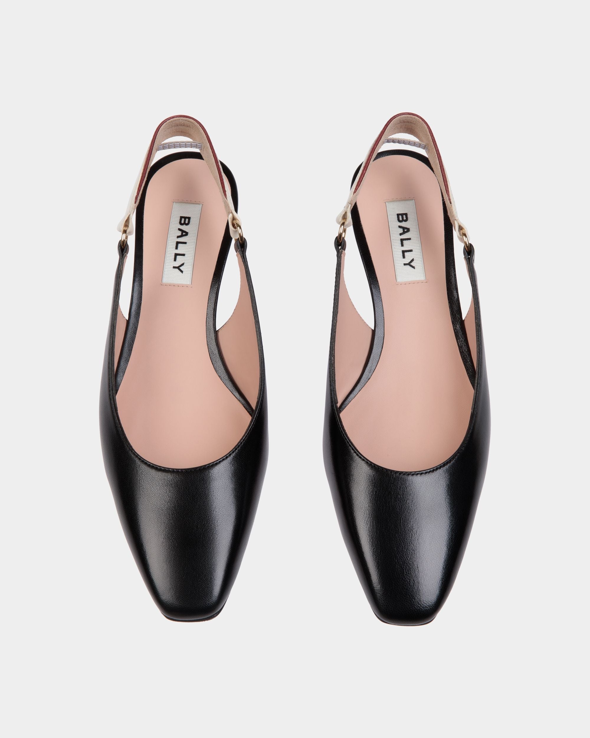 Bally Global - Zapato De Salón Destalonado Sylt De Napa Negra - Negro