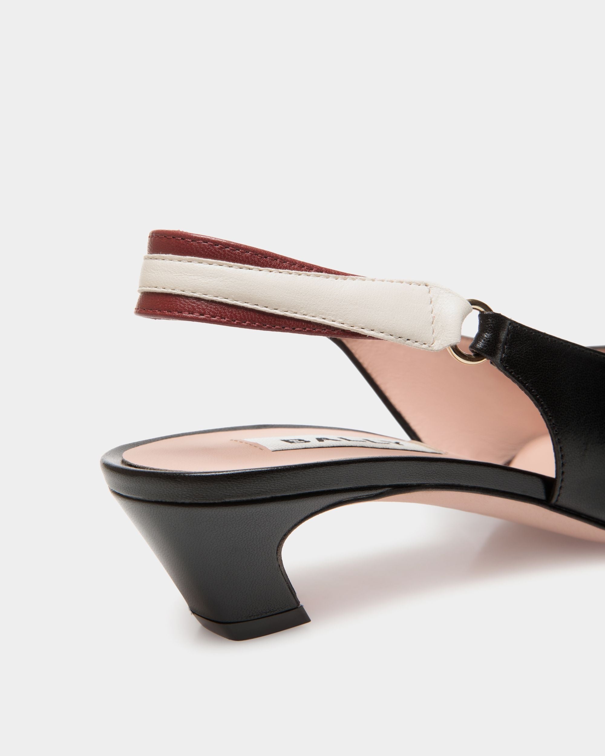 Bally Global - Zapato De Salón Destalonado Sylt De Napa Negra - Negro