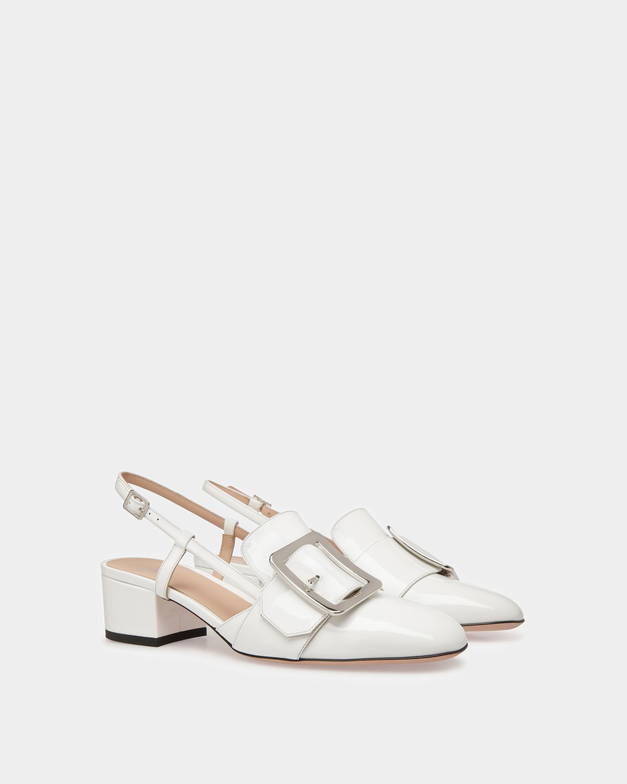 Bally Global - Jasmine Leather Slingback Pumps In White - White