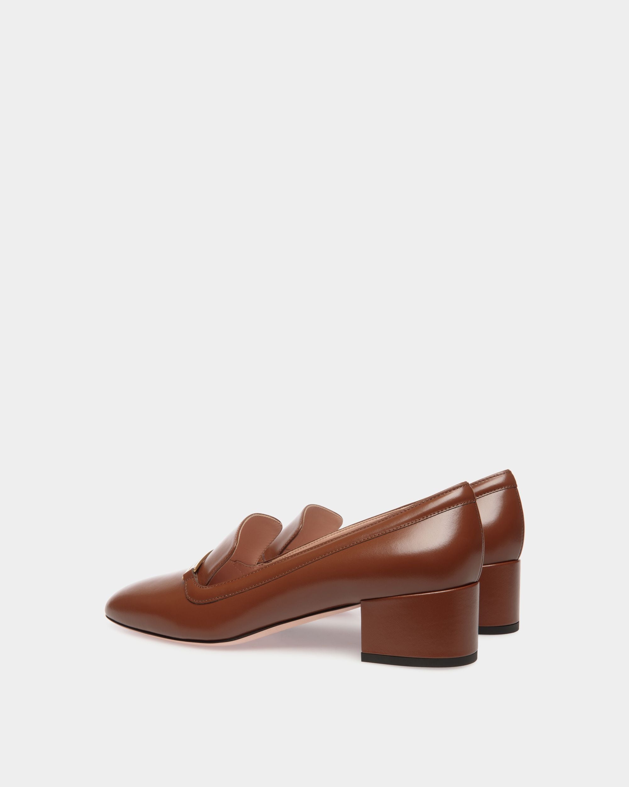 Bally Global - Zapato De Salón Deco De Piel Marrón - Marrón