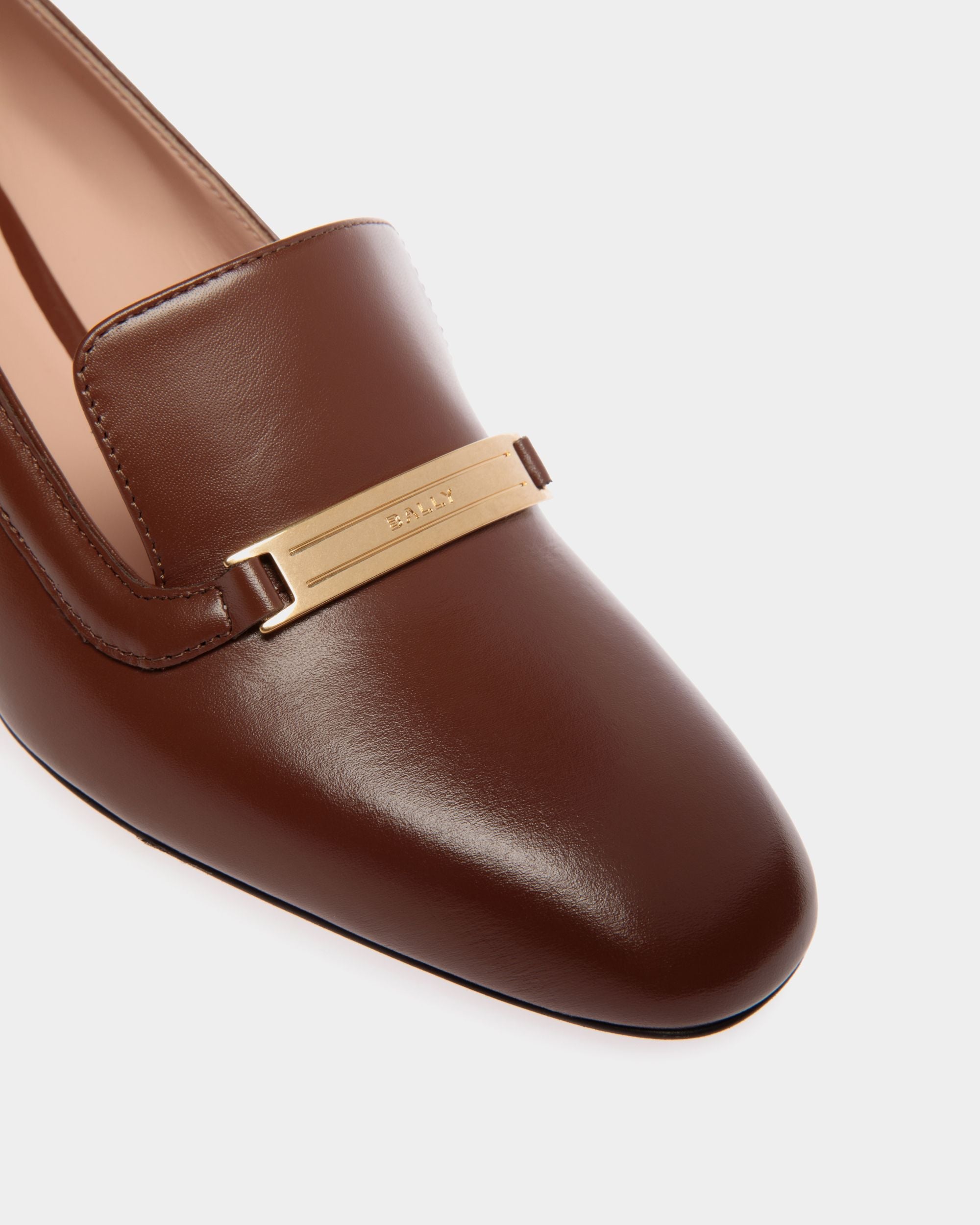 Bally Global - Zapato De Salón Deco De Piel Marrón - Marrón