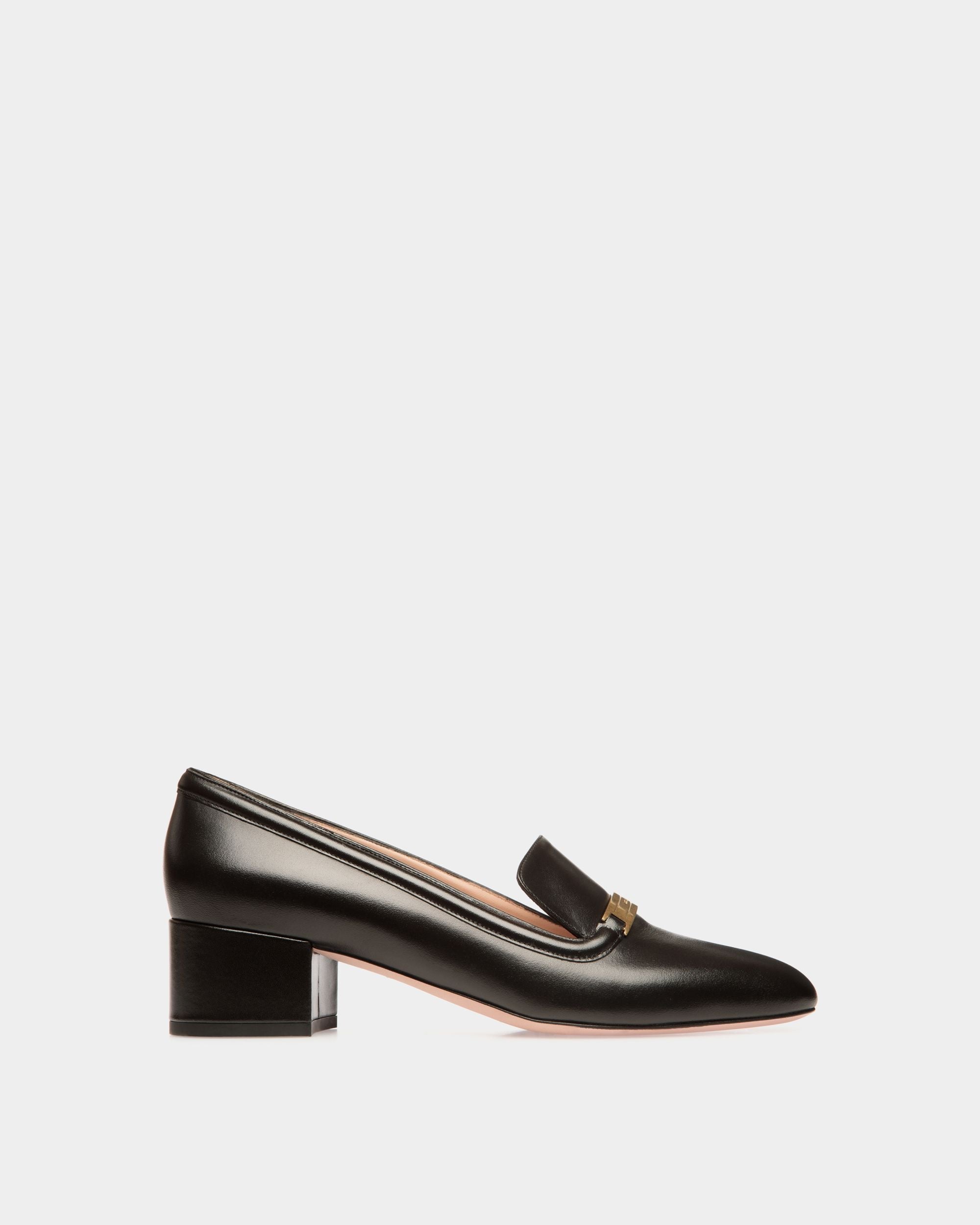 Bally Global - Zapato De Salón Deco De Piel Negra - Negro
