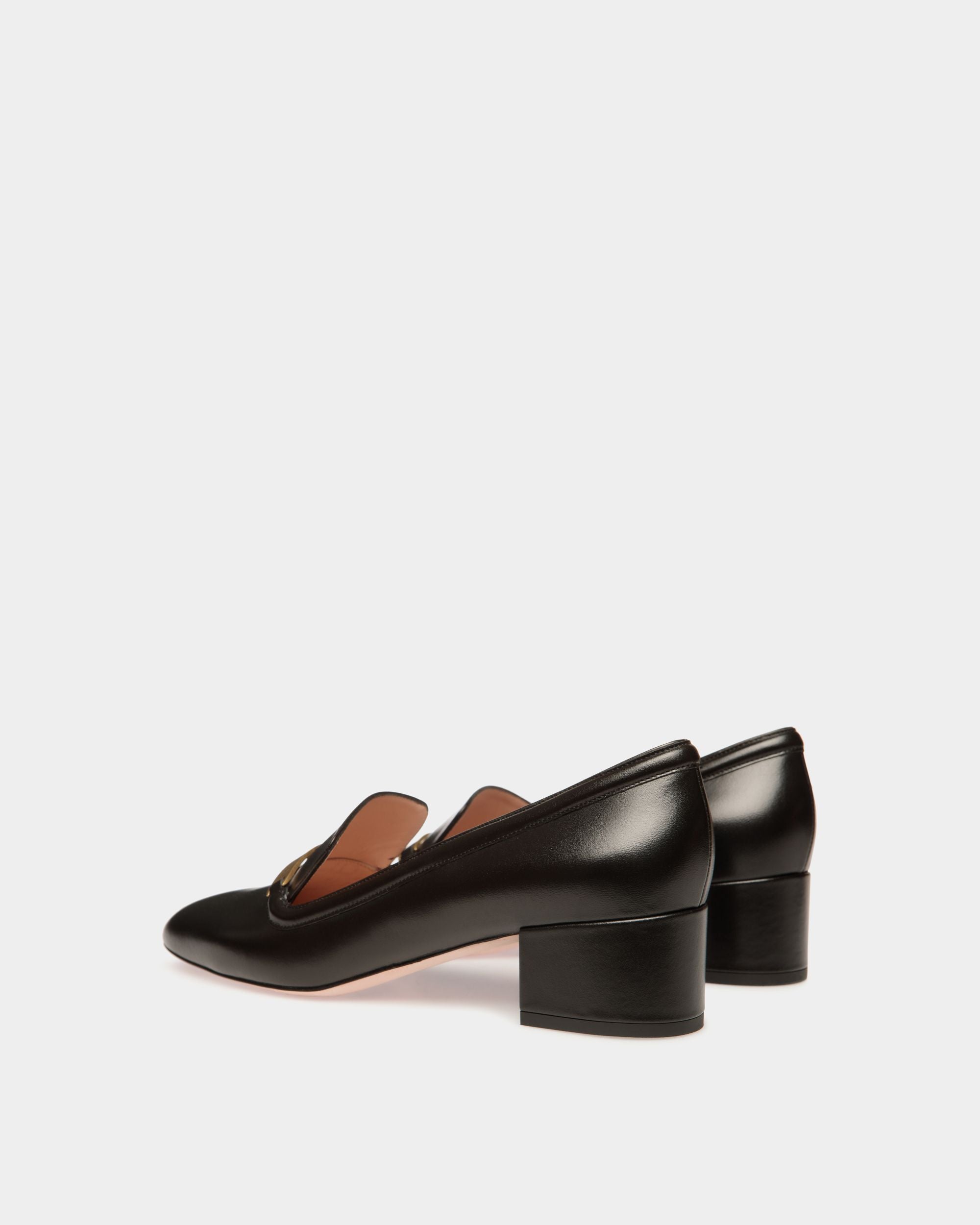 Bally Global - Zapato De Salón Deco De Piel Negra - Negro