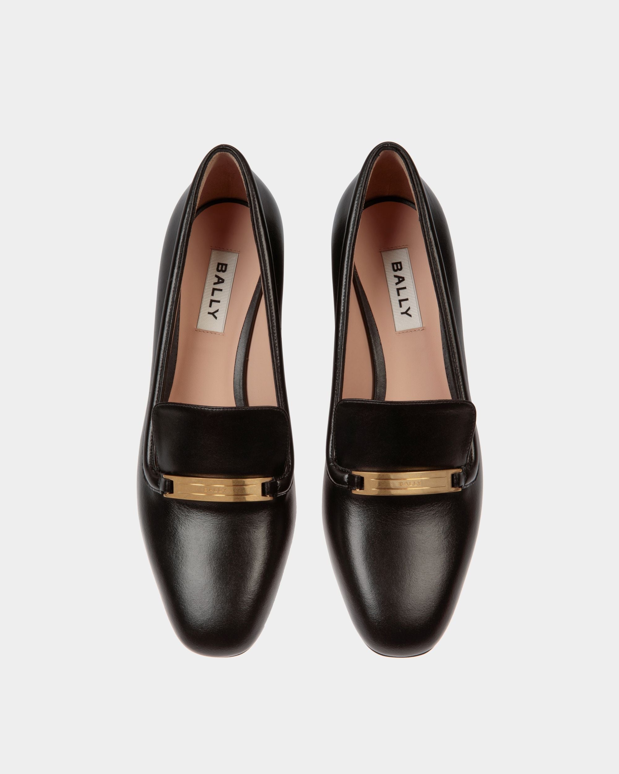 Bally Global - Zapato De Salón Deco De Piel Negra - Negro
