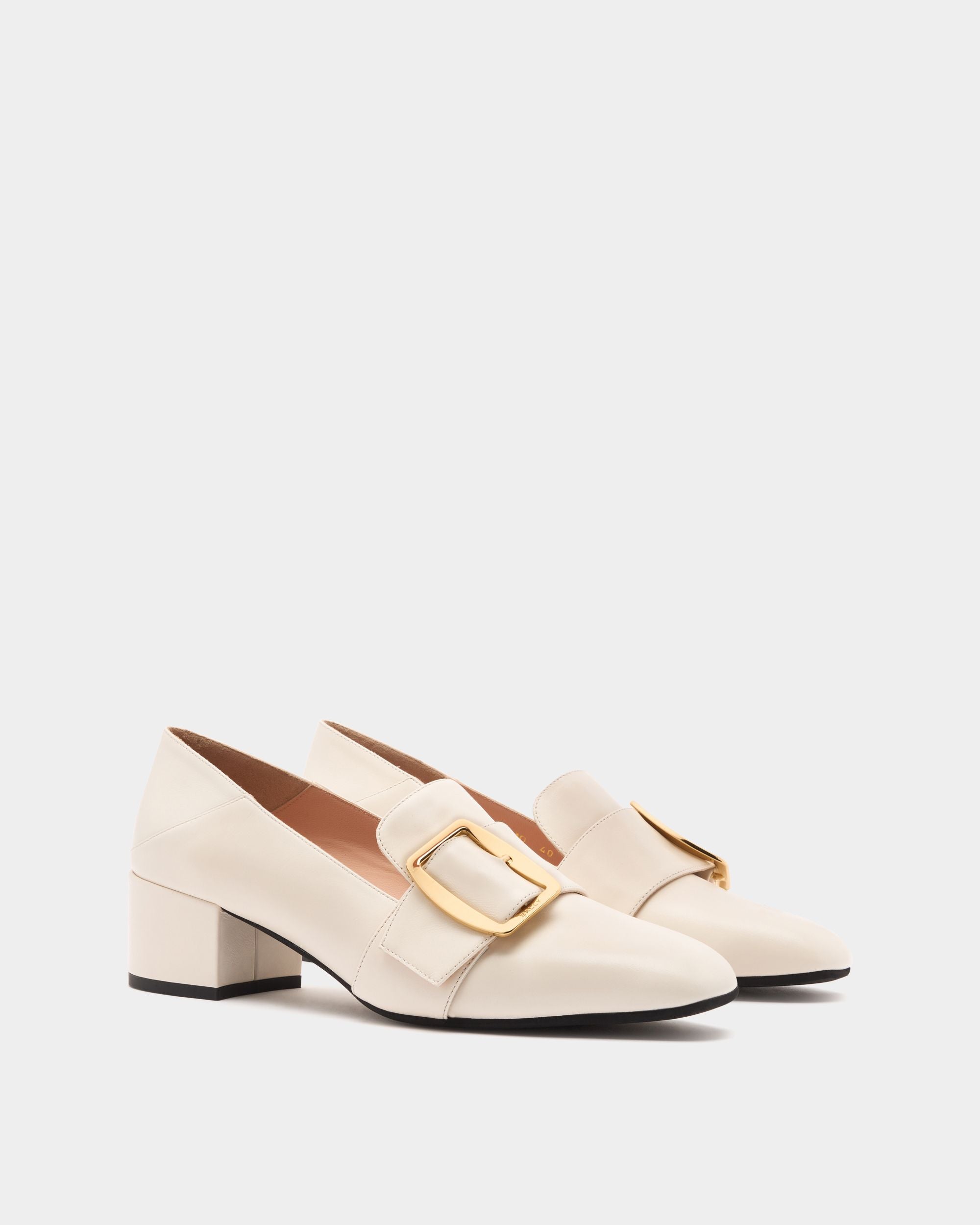 Bally Global - Bally Boucle Pump In Ivory Leather - White