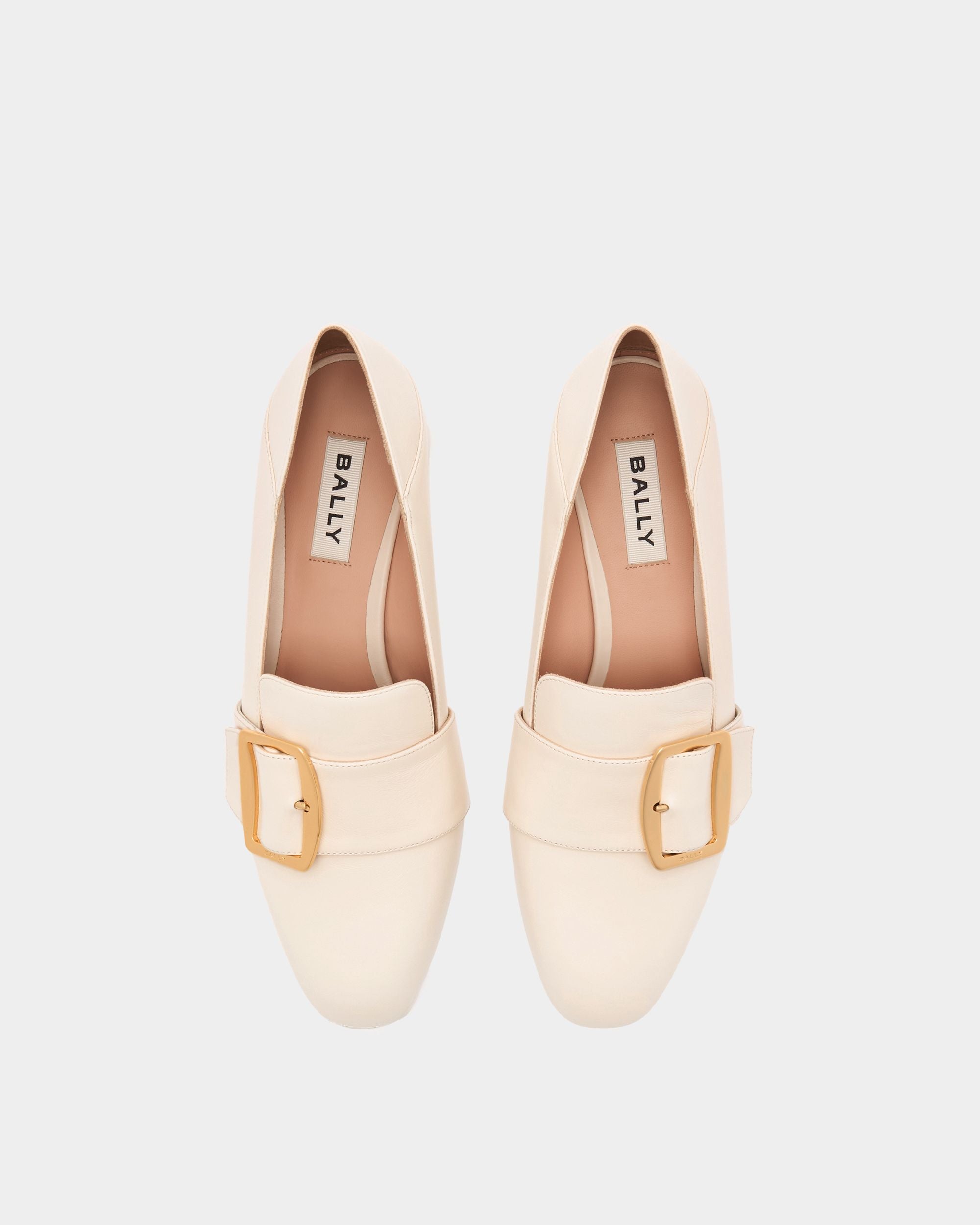 Bally Global - Bally Boucle Pump In Ivory Leather - White