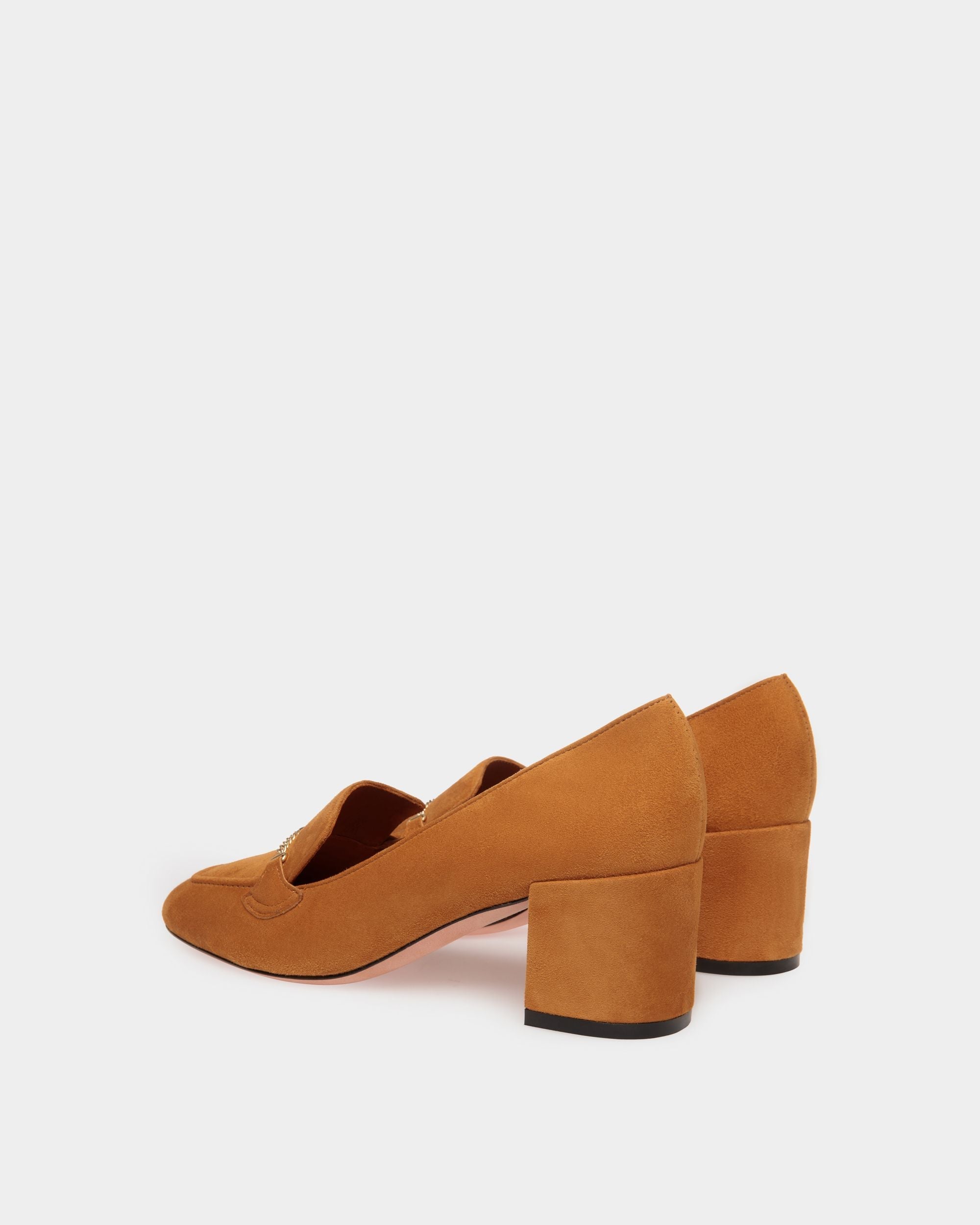 Bally Global - Daily Emblem Pump in Brown Suede - Brown