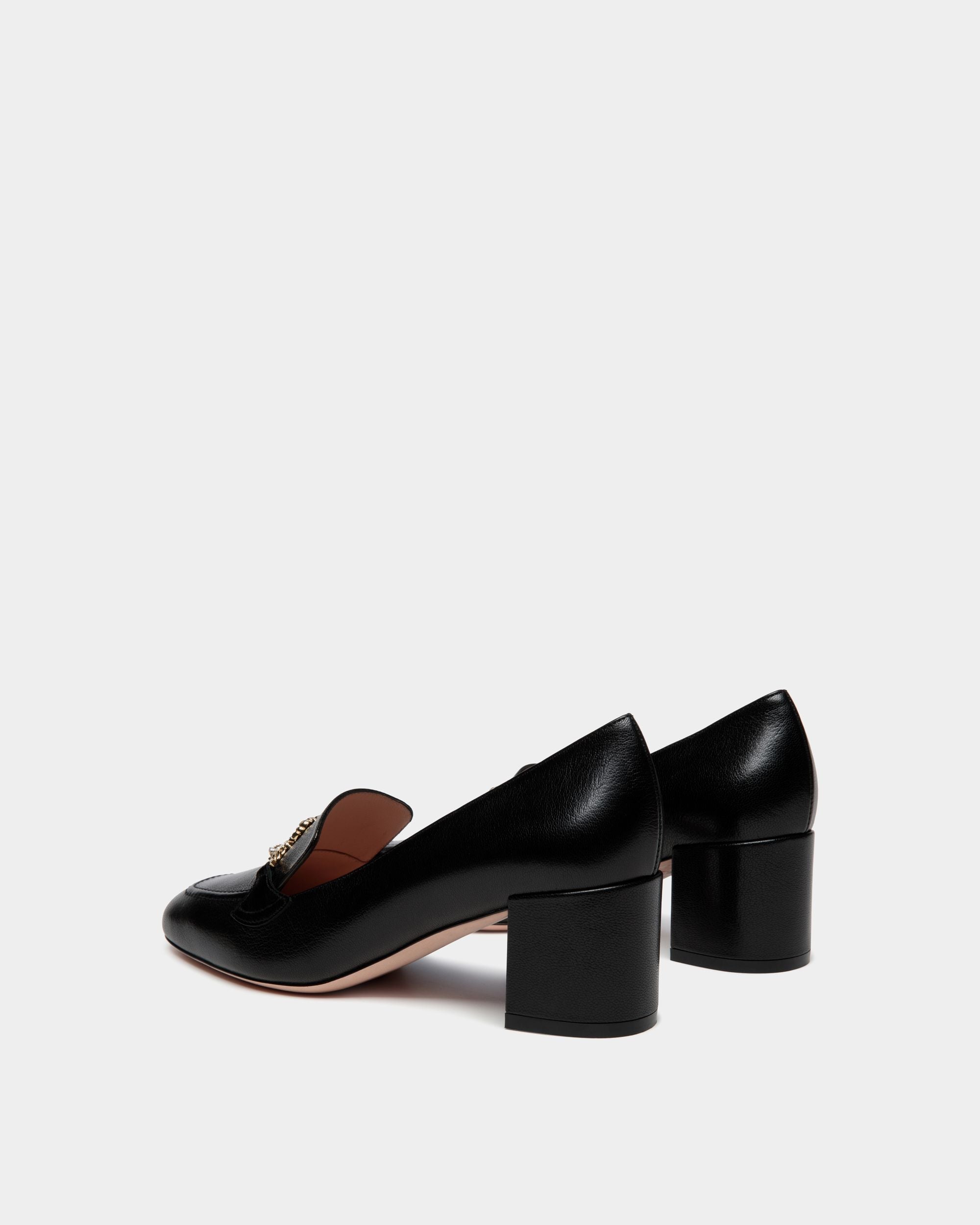 Bally Global - Zapato De Salón Daily Emblem De Piel Negra - Negro