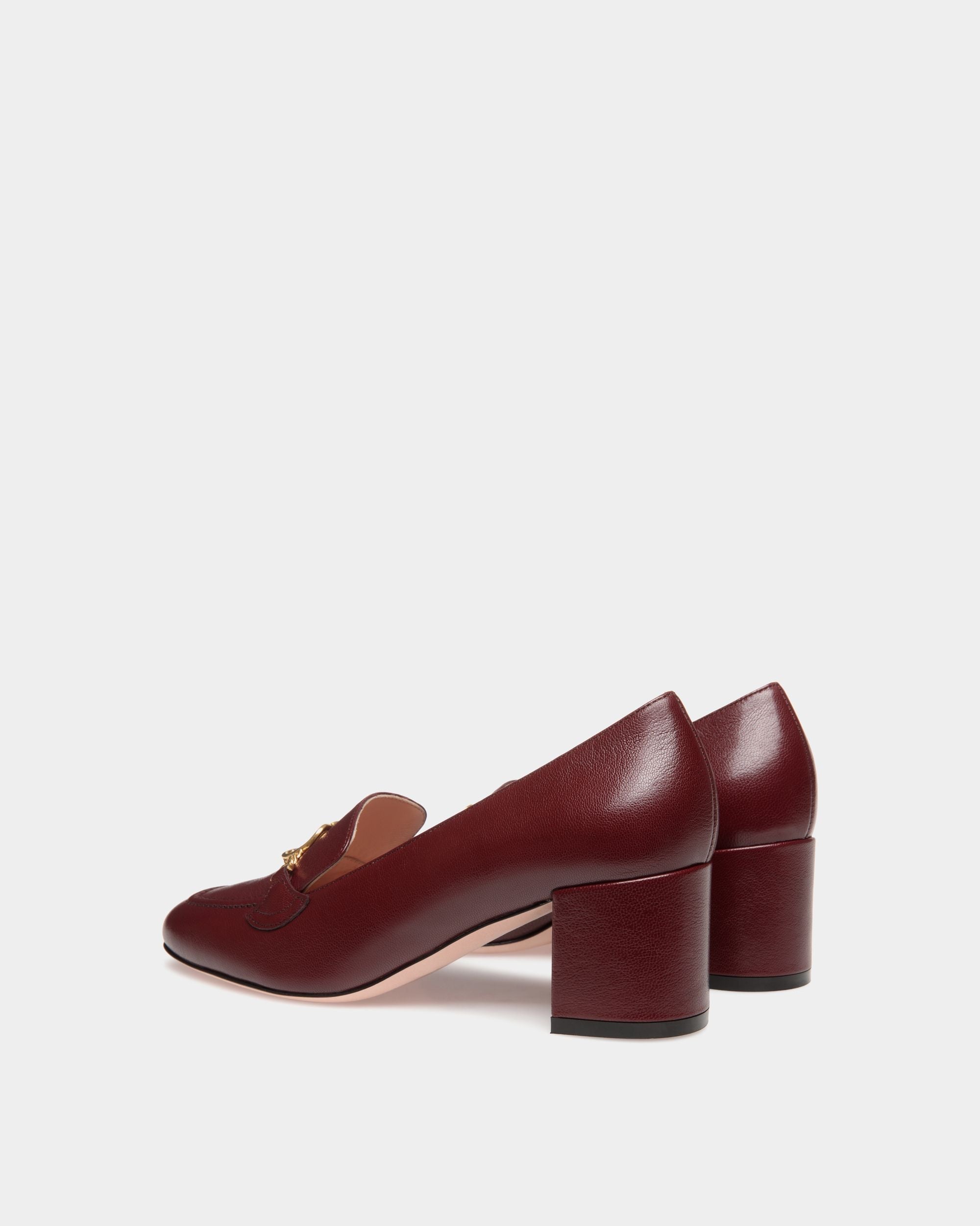 Bally Global - Escarpin Daily Emblem En Cuir Andorra - Bordeaux