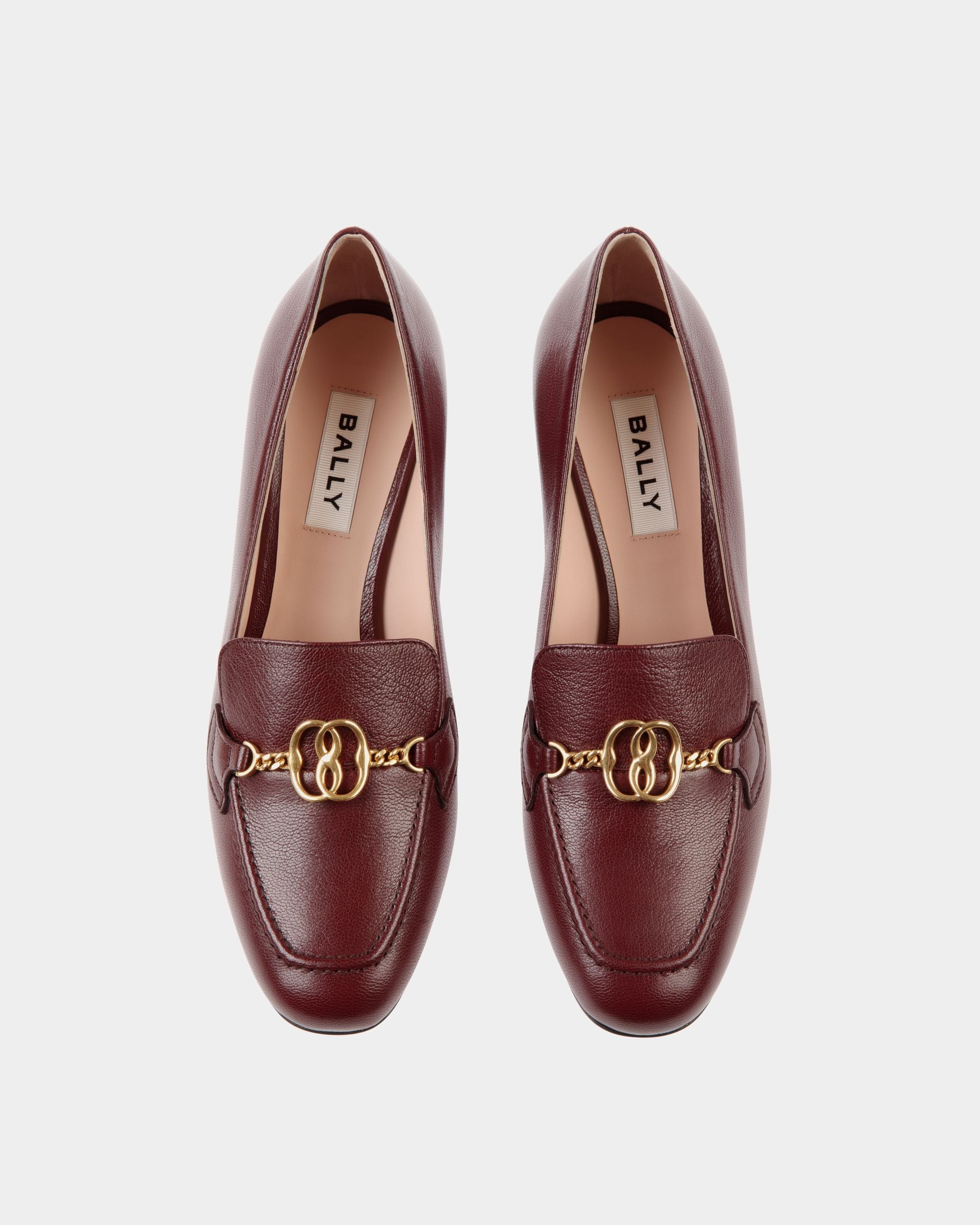 Bally Global - Escarpin Daily Emblem En Cuir Andorra - Bordeaux