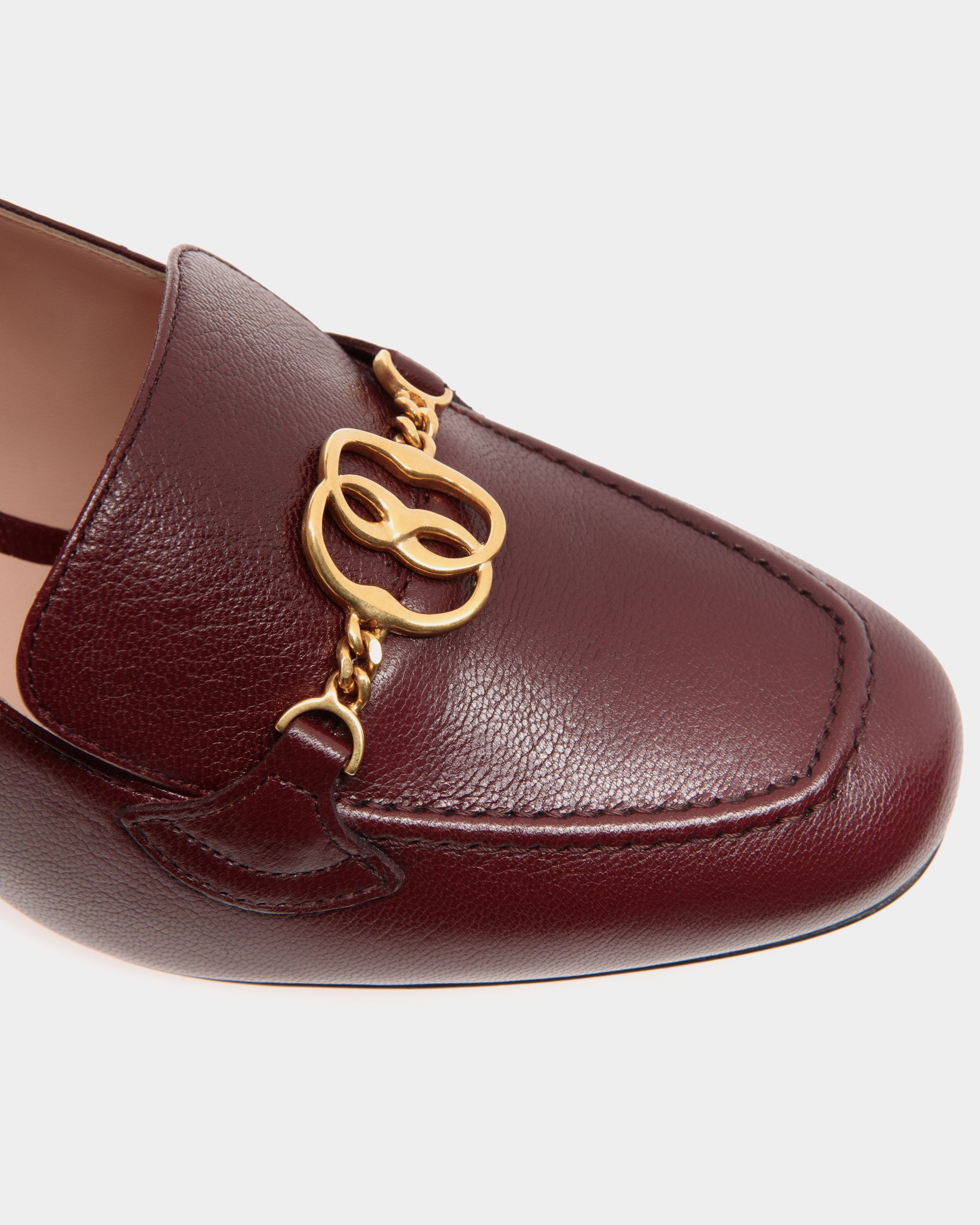 Bally Global - Escarpin Daily Emblem En Cuir Andorra - Bordeaux