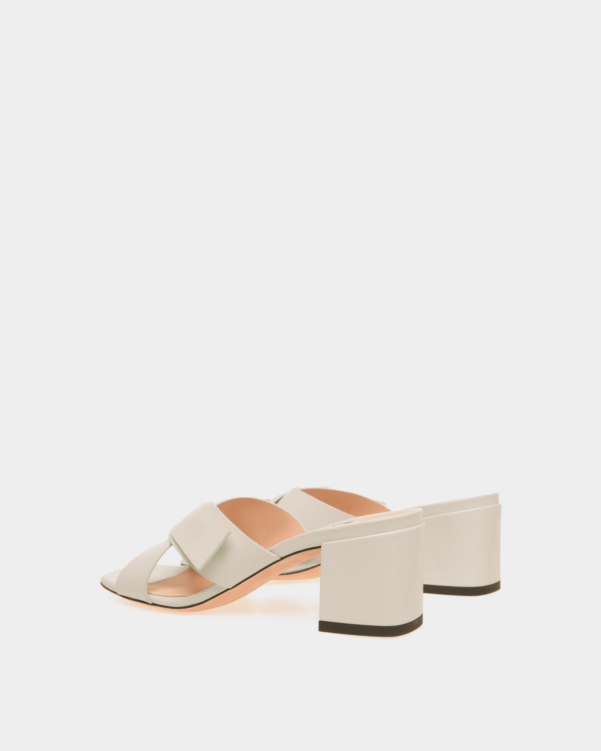 Bally Global - Mule À Talon Bally Spell En Cuir - Blanc