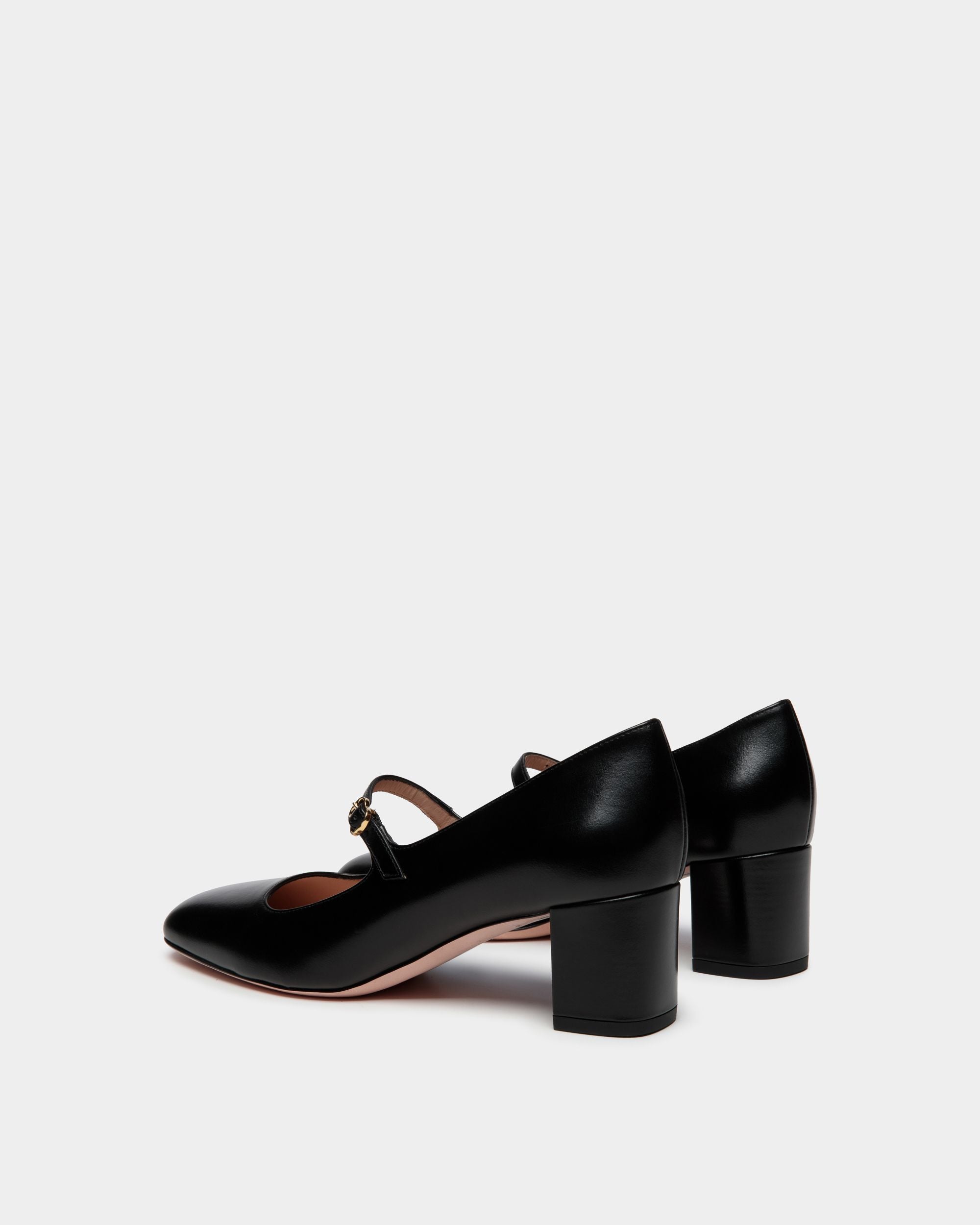 Bally Global - Zapato De Salón Estilo Merceditas Ballyrina De Piel Negra - Negro