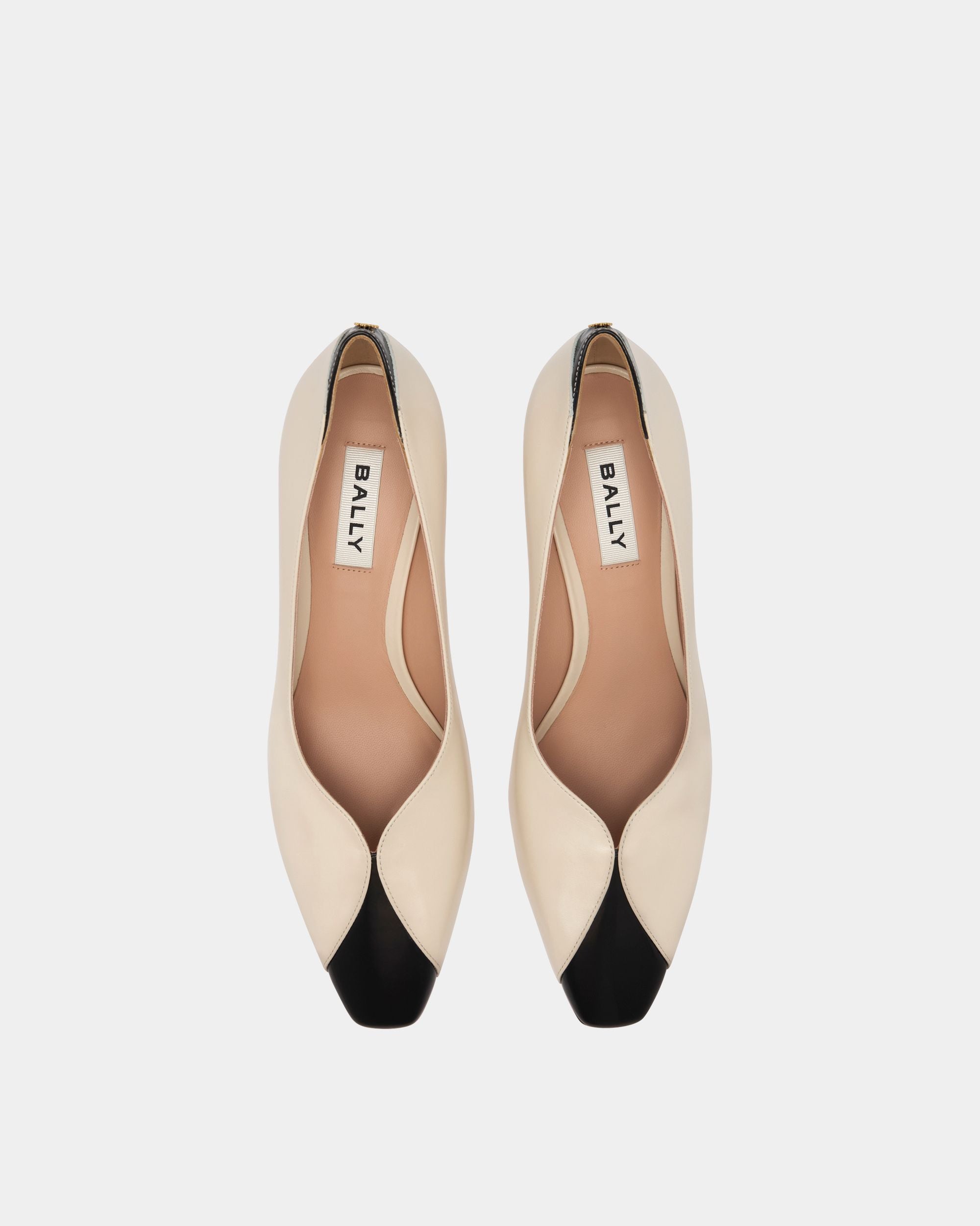 Bally Global - Sylt Pump in White and Black Leather - White