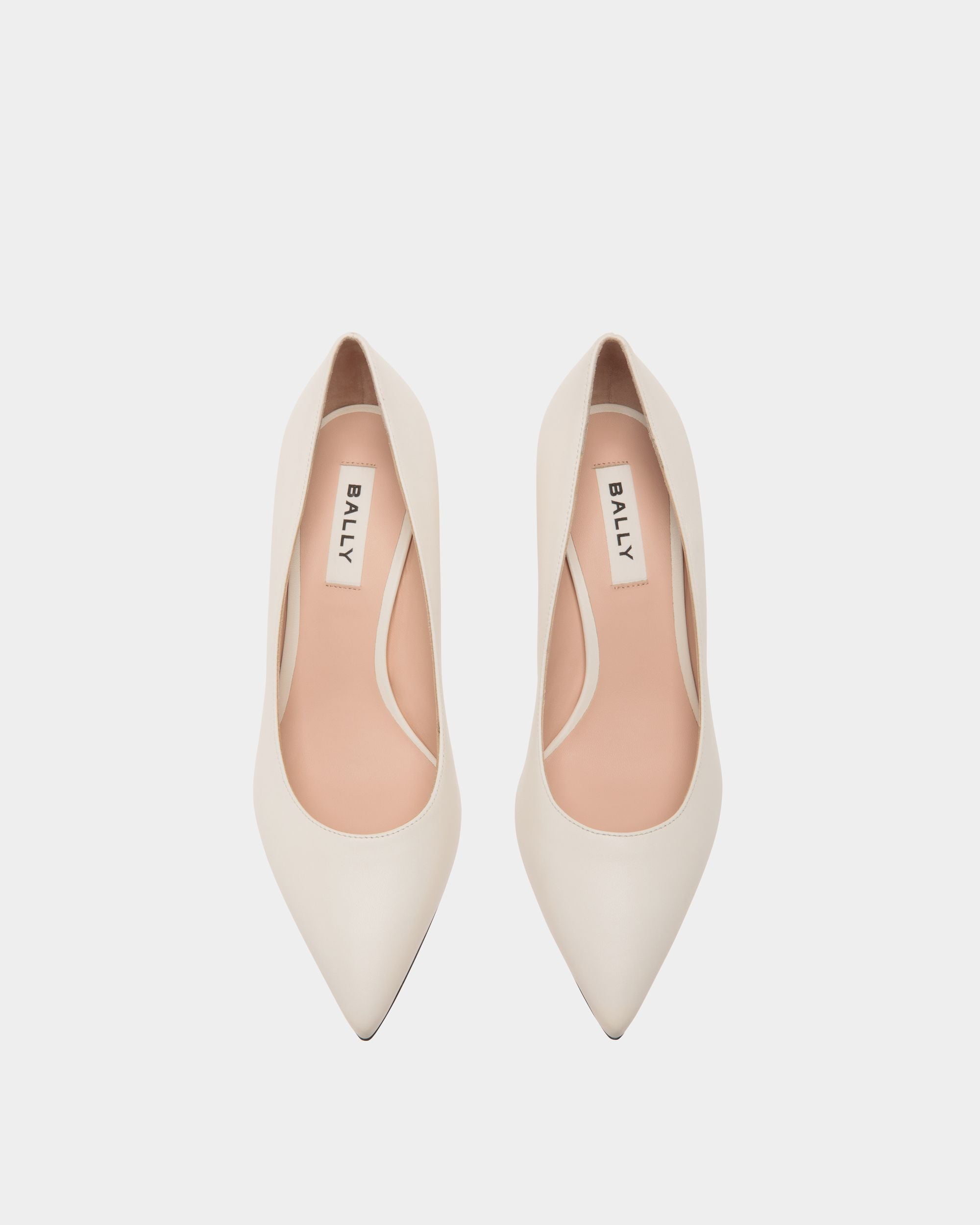 Bally Global - Block Pumps In White Leather - White