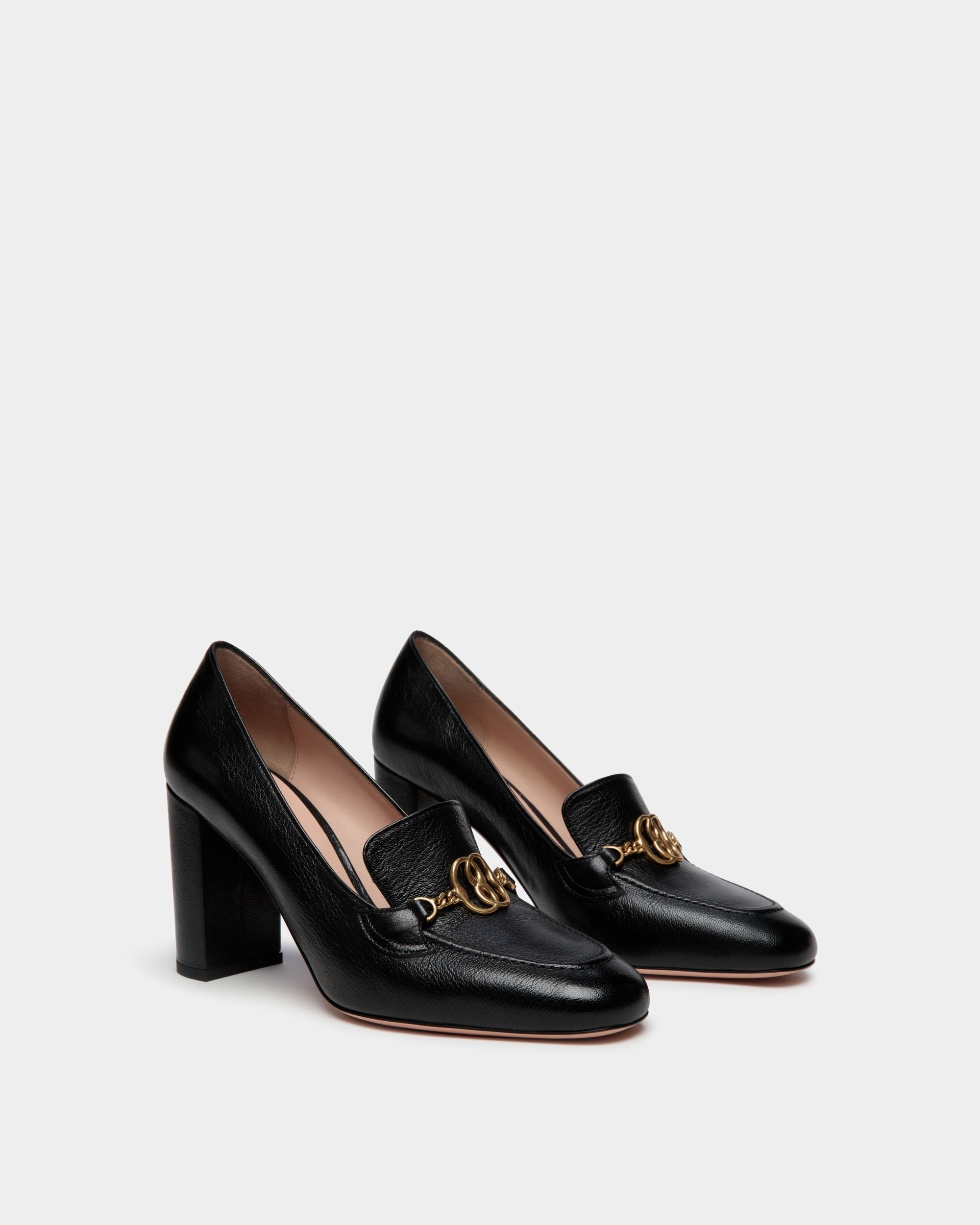 Bally Global - Escarpin Daily Emblem En Cuir Noir - Noir
