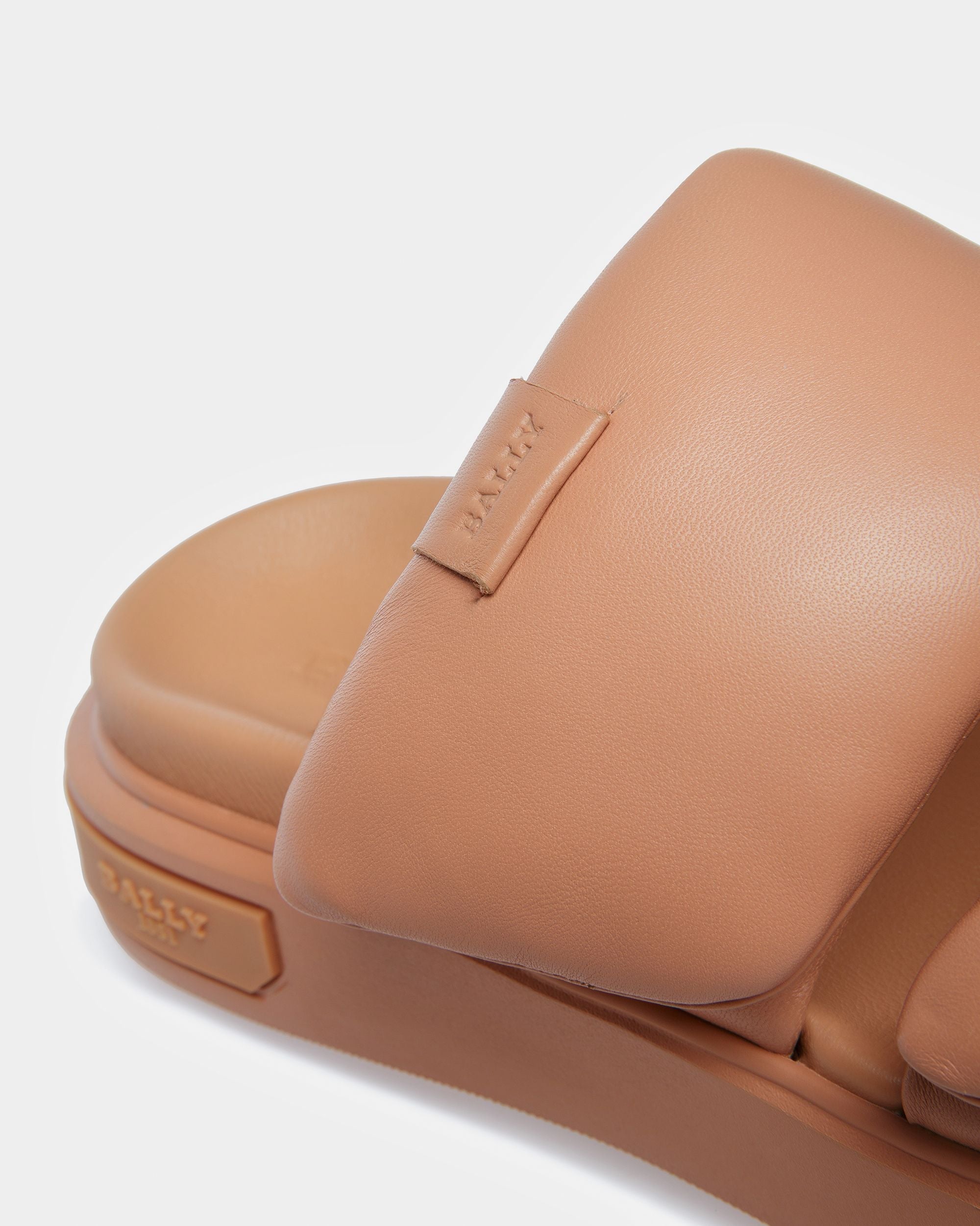Bally Global - Joey-W Leather Sandals In Peach - Orange