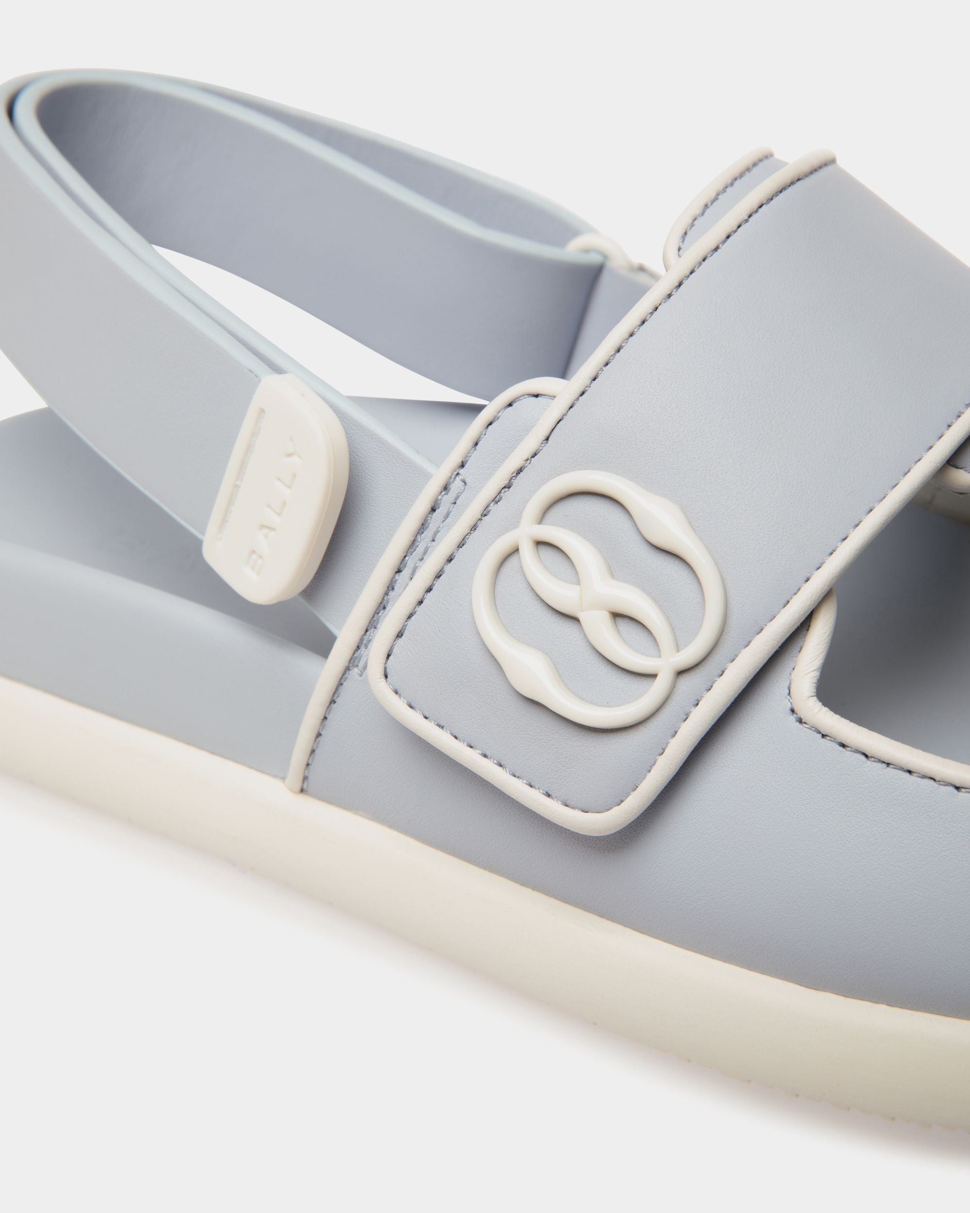 Bally Global - Newport Flat Sandal in Leather - Blue