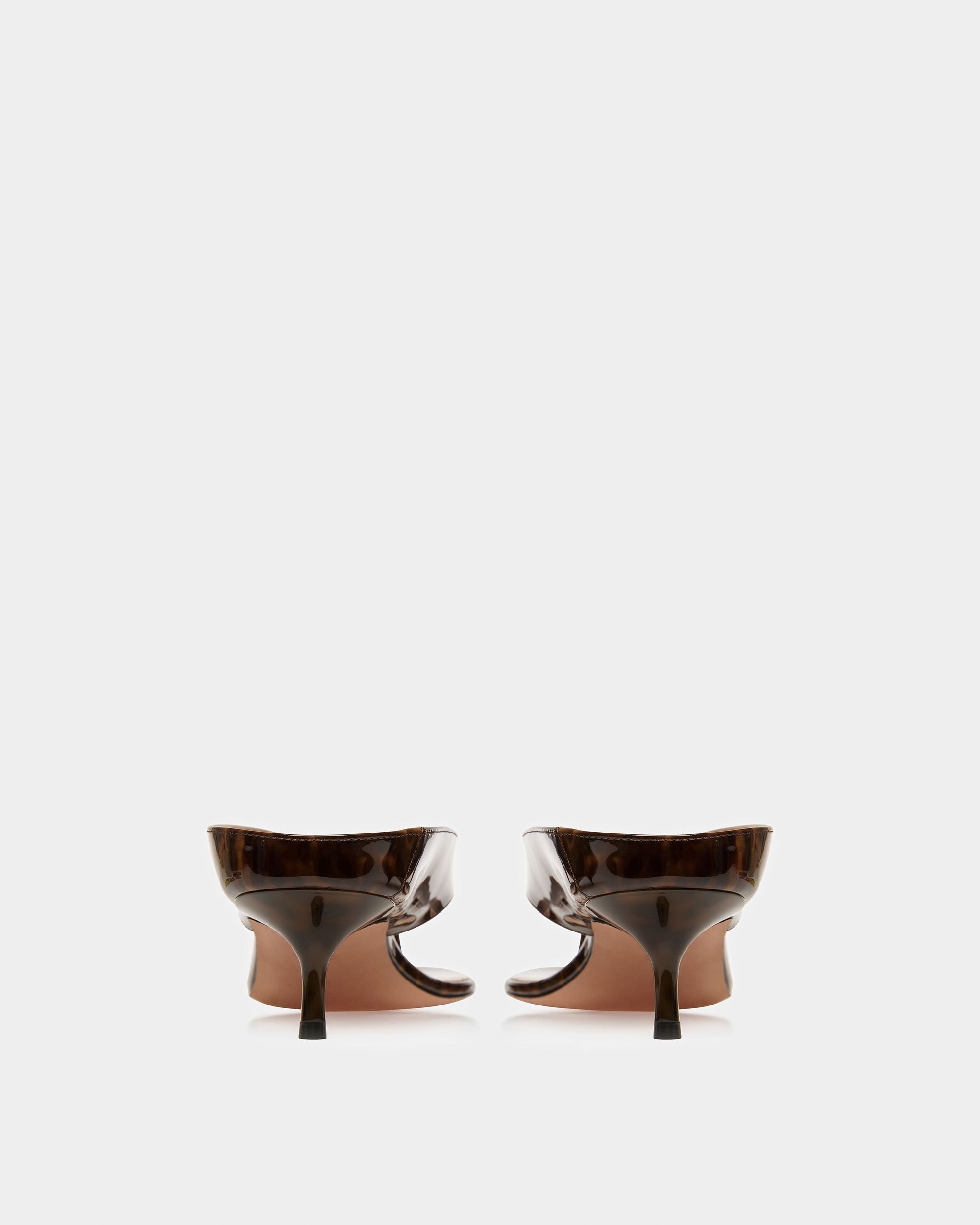 Bally Global - Nyna Sandalias De Piel En Charol Marrón Carey - Marrón