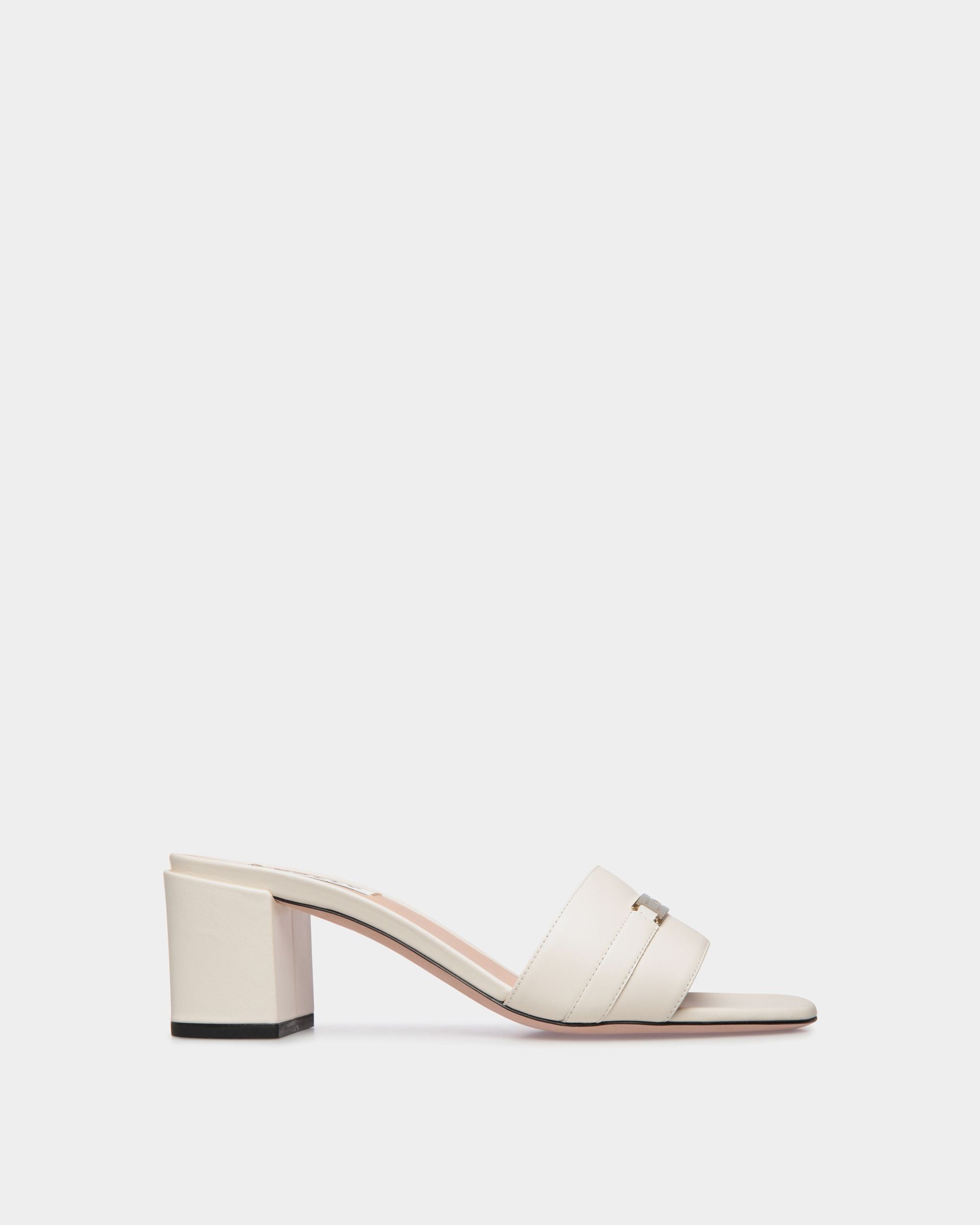 Bally Global - Sandale Deco En Cuir Blanc - Blanc