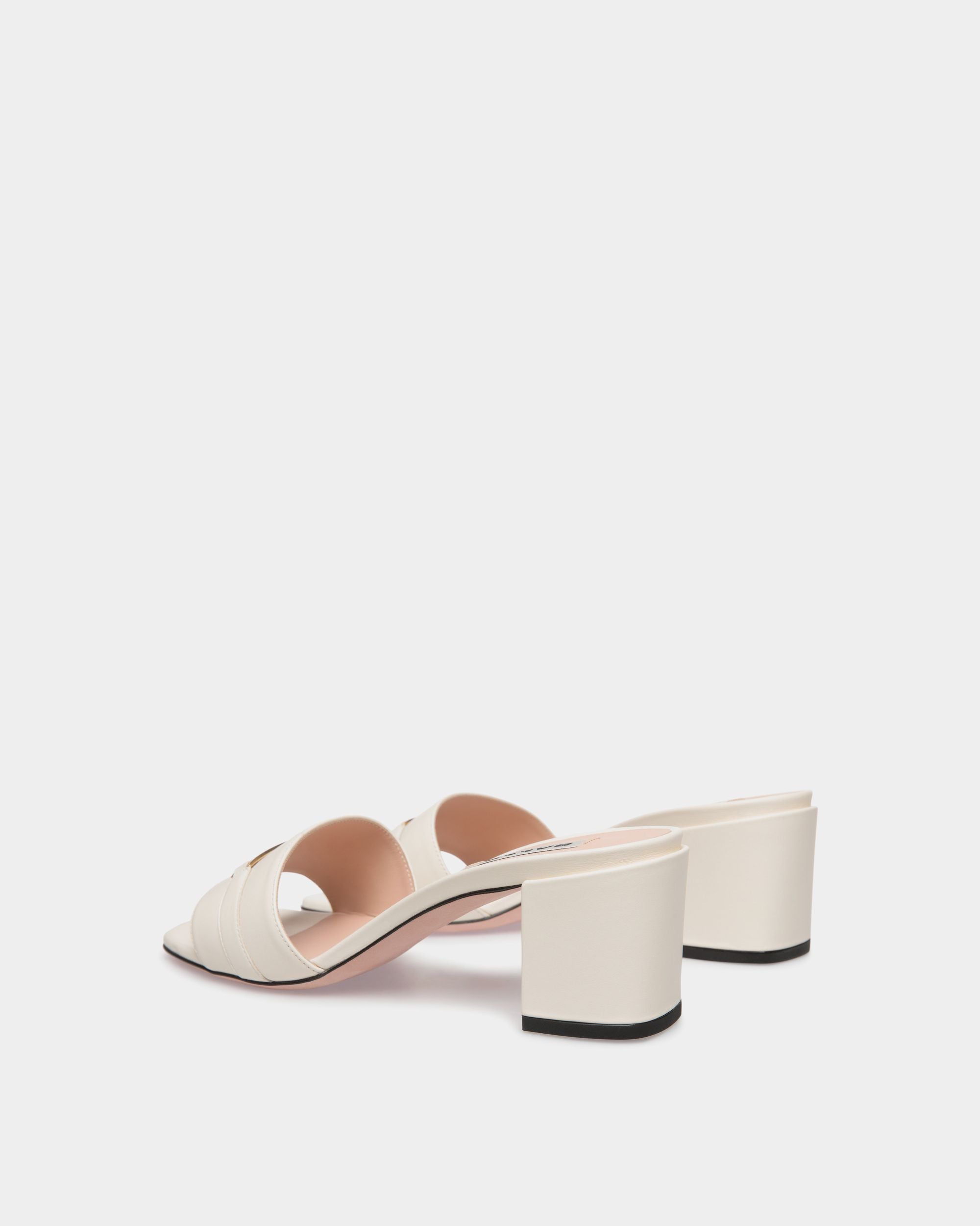 Bally Global - Sandale Deco En Cuir Blanc - Blanc