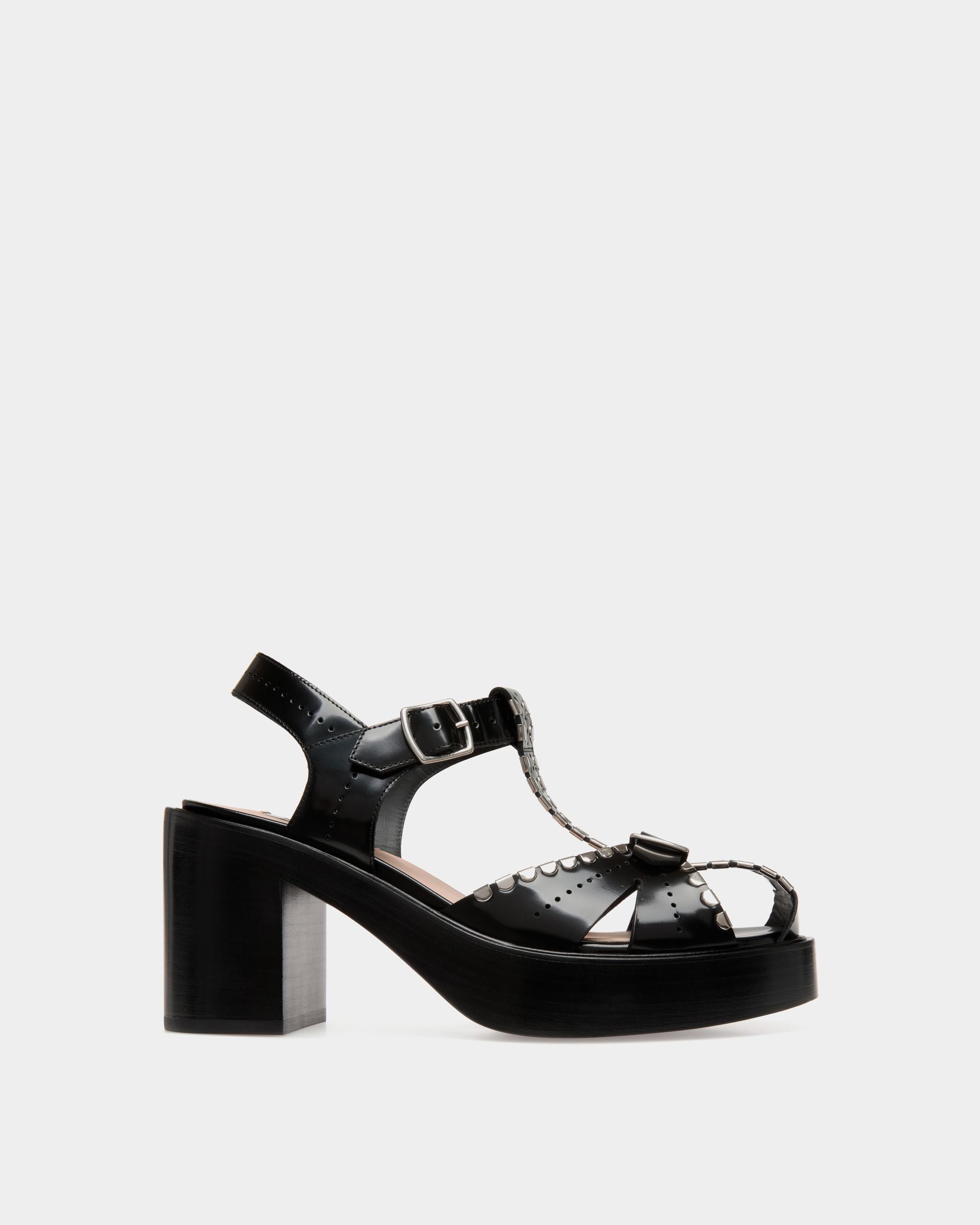 Bally Global - Peggy Gut Sandal in Black Leather - Black