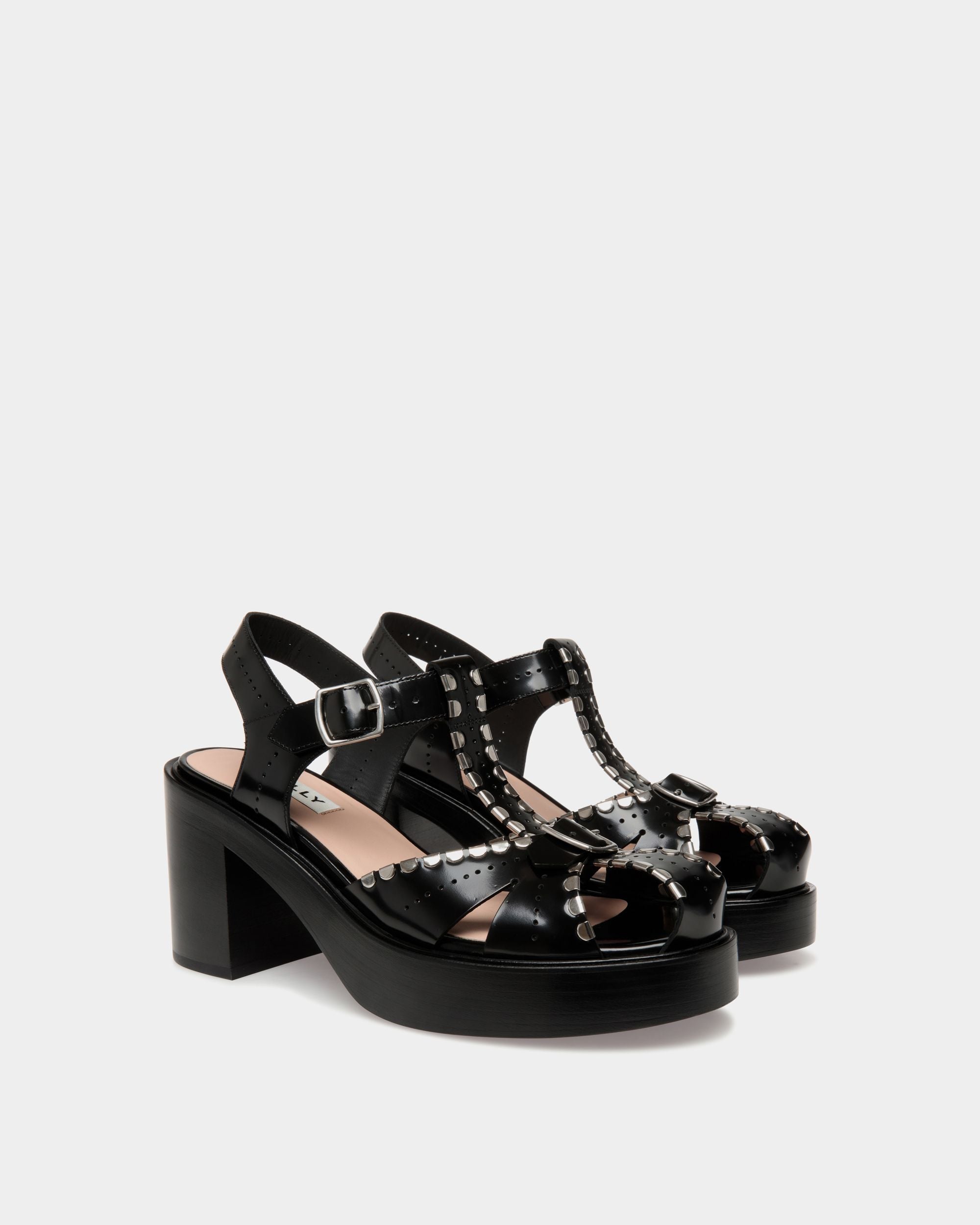 Bally Global - Peggy Gut Sandal in Black Leather - Black