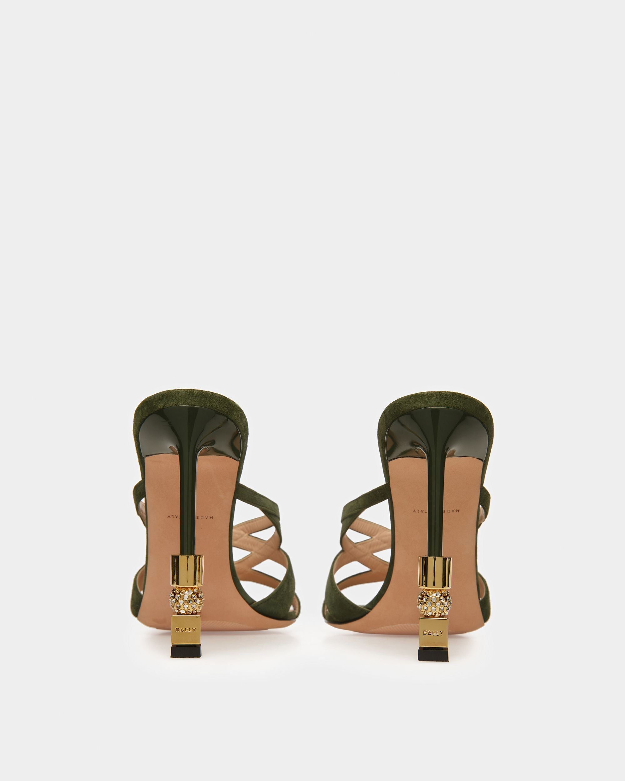 Bally Global - Sandalias Abiertas Block De Ante - Verde