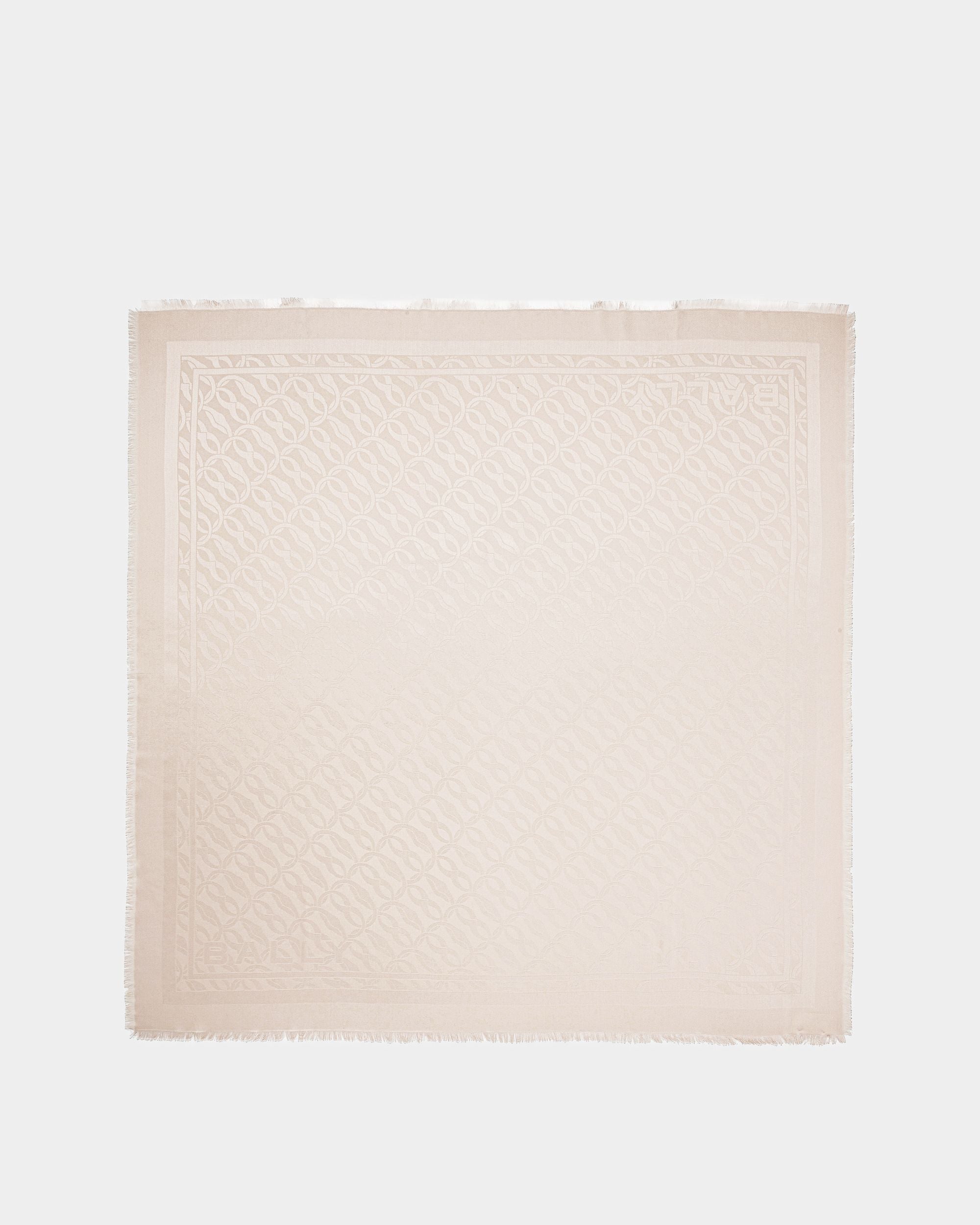 Bally Global - Emblem Print Square Scarf In Dusty Petal Silk - Rosa