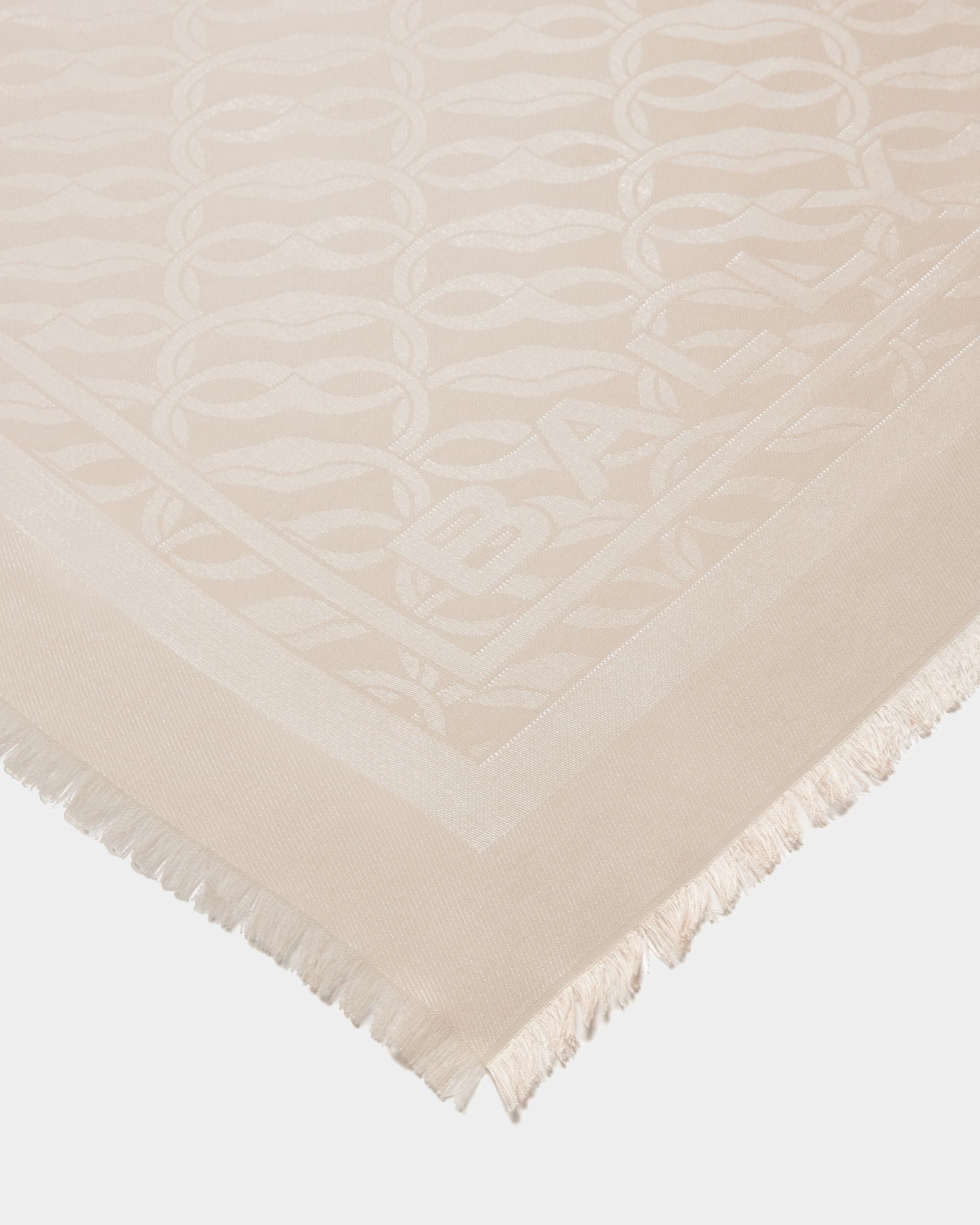 Bally Global - Emblem Print Square Scarf In Dusty Petal Silk - Rosa