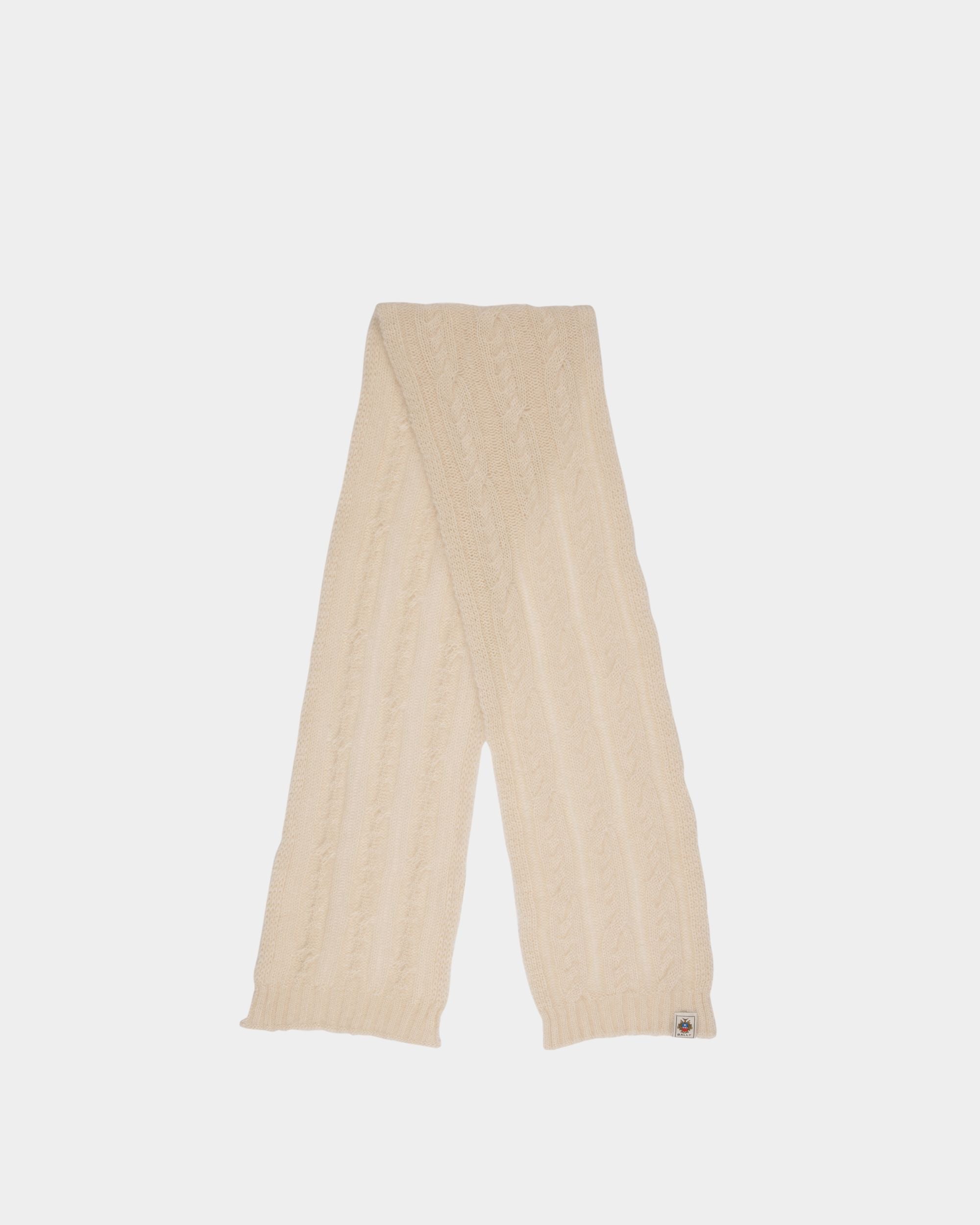 Bally Global - Scarf In Ivory Mohair And Silk - White