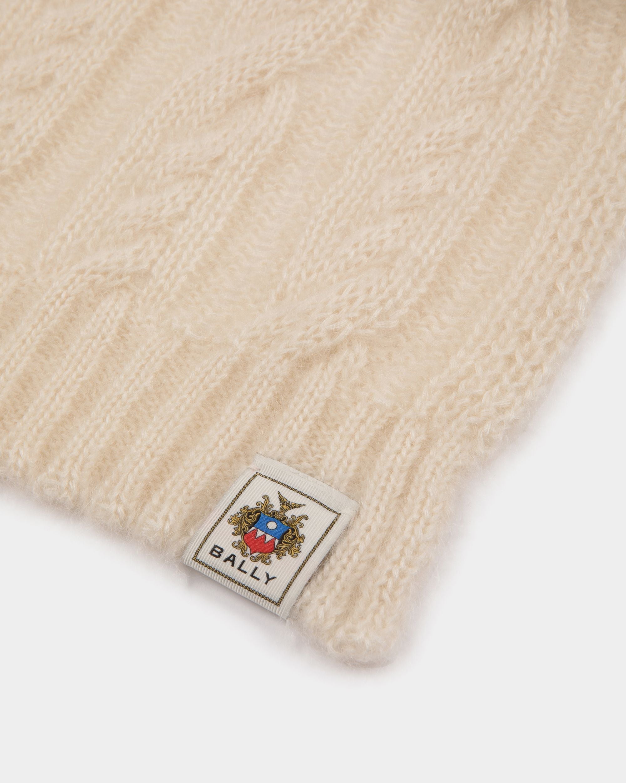 Bally Global - Scarf In Ivory Mohair And Silk - White