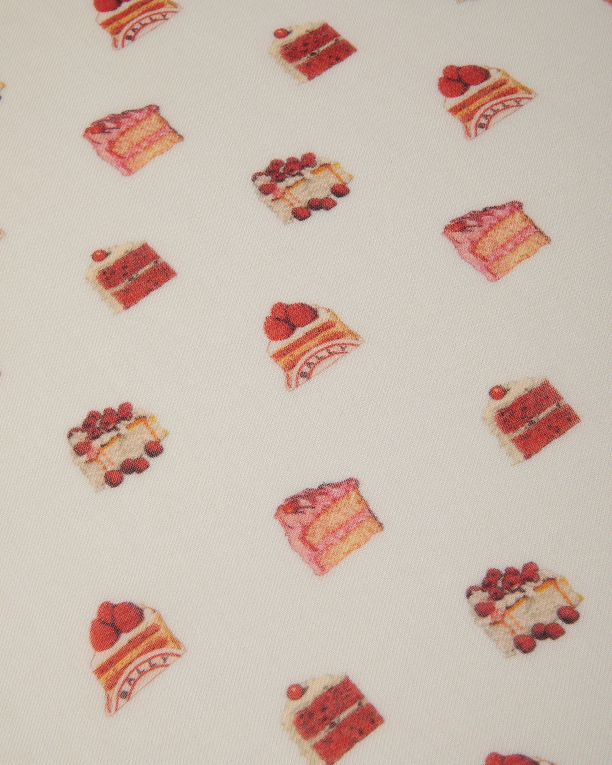 Bally Global - Scarf With Bally Cake in Ivory Modal And Cashmere - White