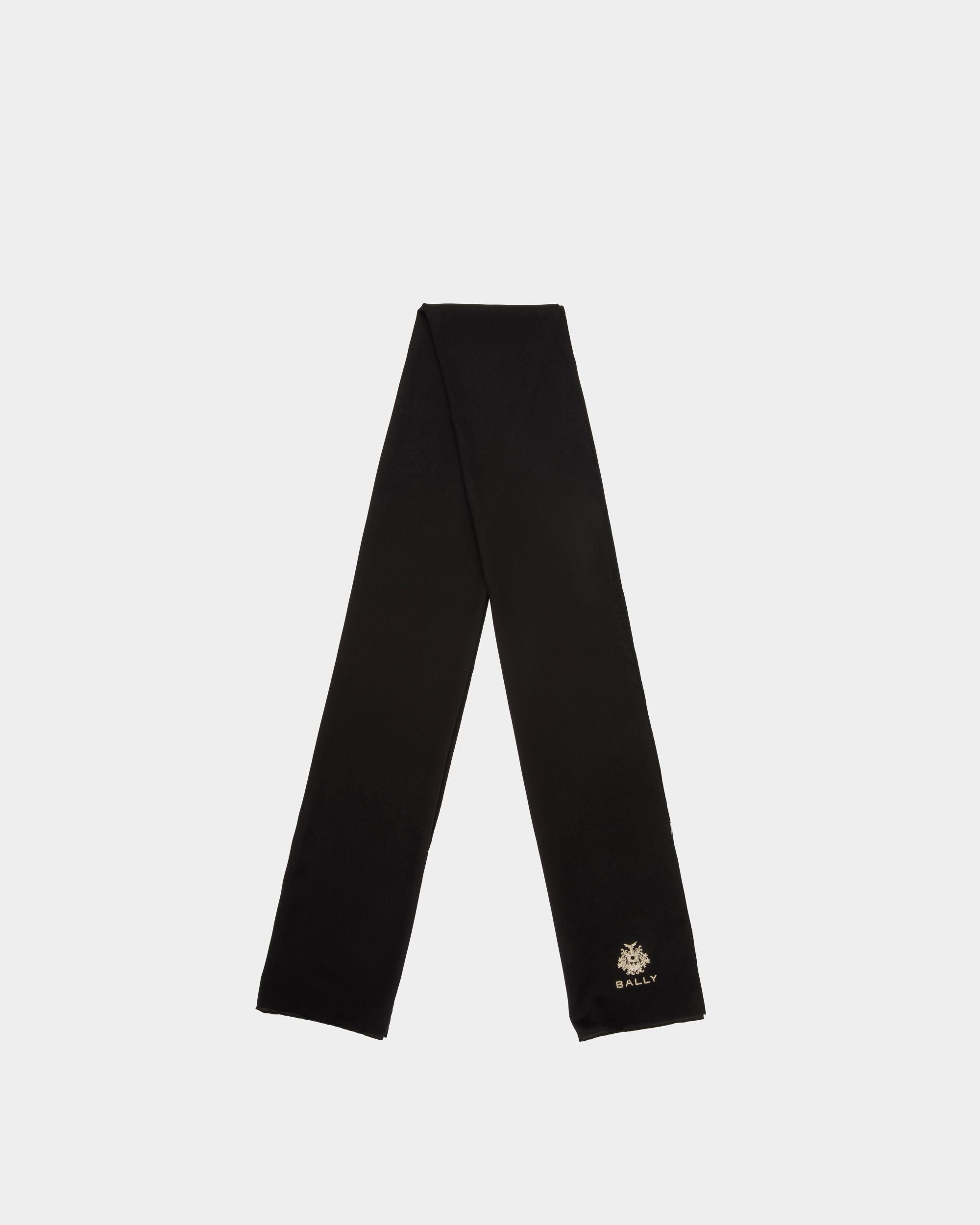 Bally Global - Bufanda De Seda Negra - Negro